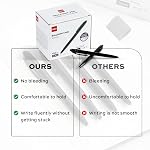 Deli Stylos en vrac, 100 Pack stylos à bille rétractables, 1.0MM Encre noire, écriture lisse, pas de saignement, poignée confortable pour la maison, Bureau & Utilisation scolaire