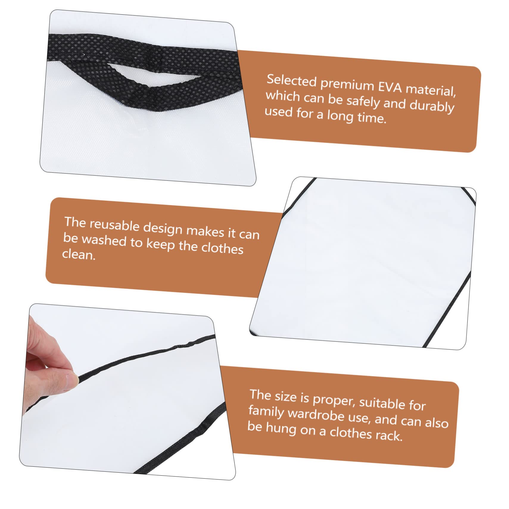 10piezas Bolsa Polvo De Fundas Para Guardar Vestidos y Ropa Funda Para Armario Transparente Para Colgar Ropa Casa o Dormitorio