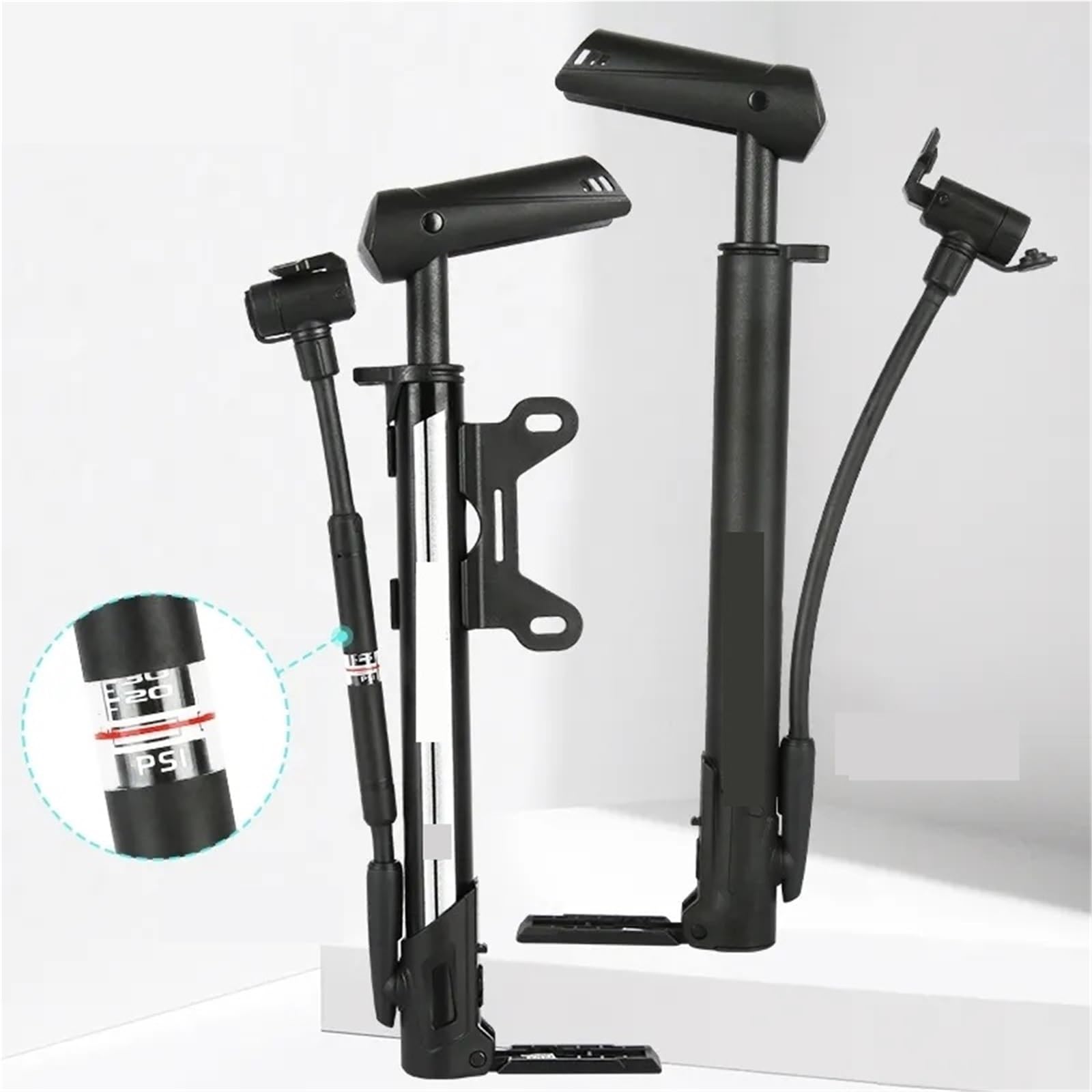 Pompa da pavimento for bicicletta Valvola di gonfiaggio for pneumatici portatile ad alta pressione for bici strada MTB Accessorio for ciclismo per pneumatici per biciclette, palloni e gonfiabil
