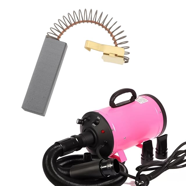 Foto 2 de 7 de YINETTECH 4 cepillos de carbón para motor con conector de cobre de 6,3 x 10 x 32 mm para secador de pelo…