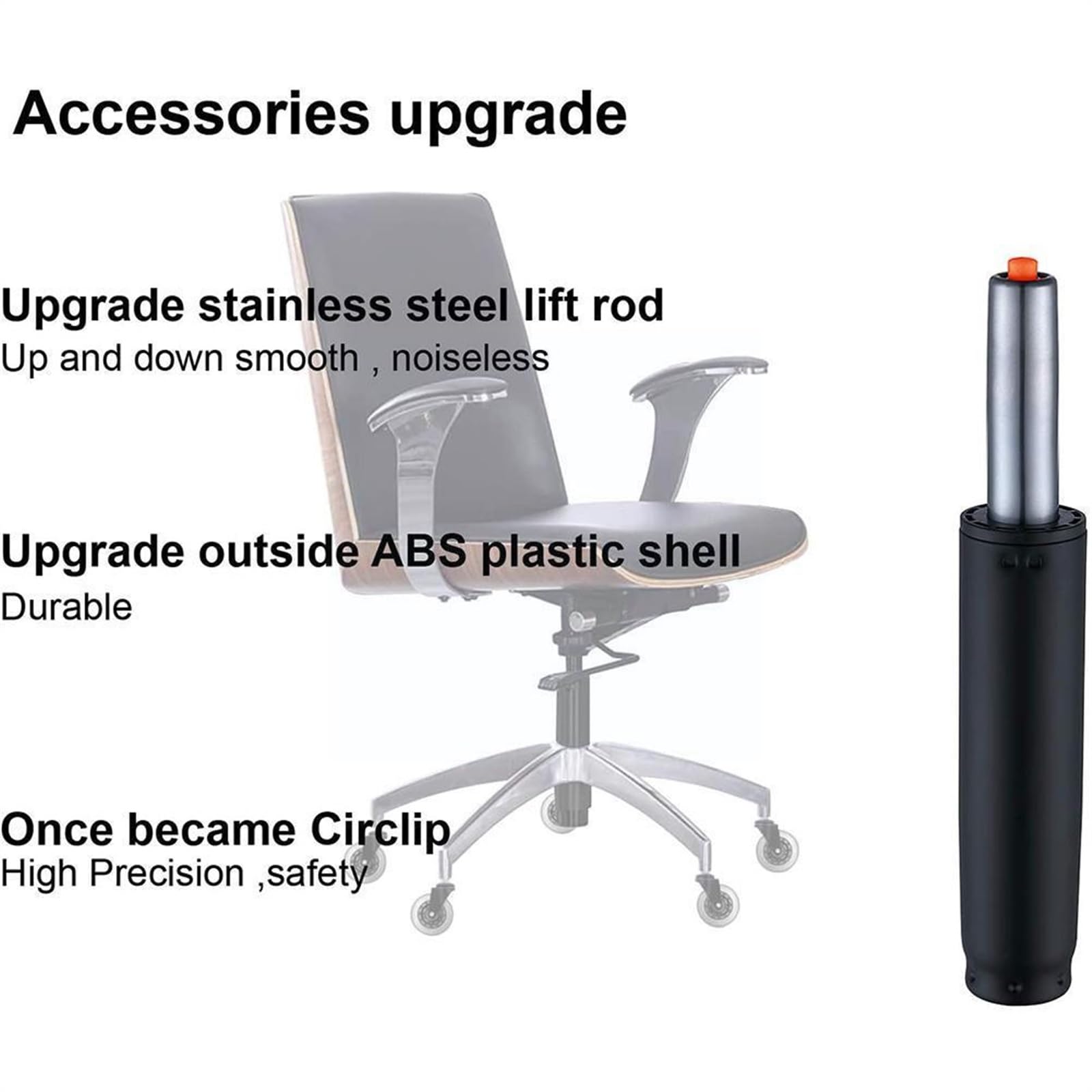 Dritto Elevazione a Gas Heavy Duty Regolabile Asta Sedile Cilindro Supporto Home Office Asta Sedile di Ricambio pistone Sedia Ufficio(B)
