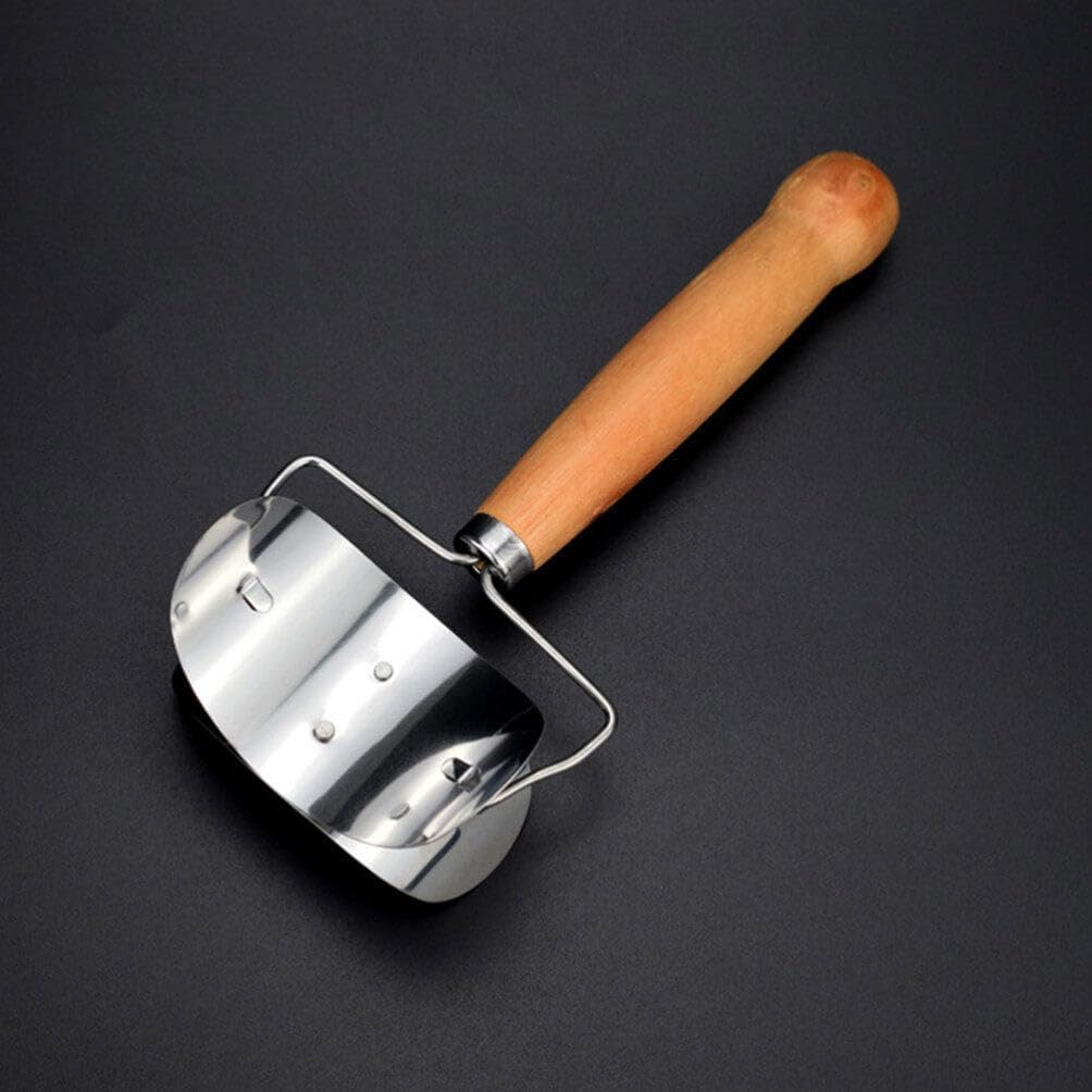 Kichvoe Dumpling Skin Cutter Rolling Wheel Cutter for Dumpling Wrapper Dough Round for Pie Ravioli and Fried Dumplings Non-Stick Surface 7.08 X 2.95 X 1.57 in