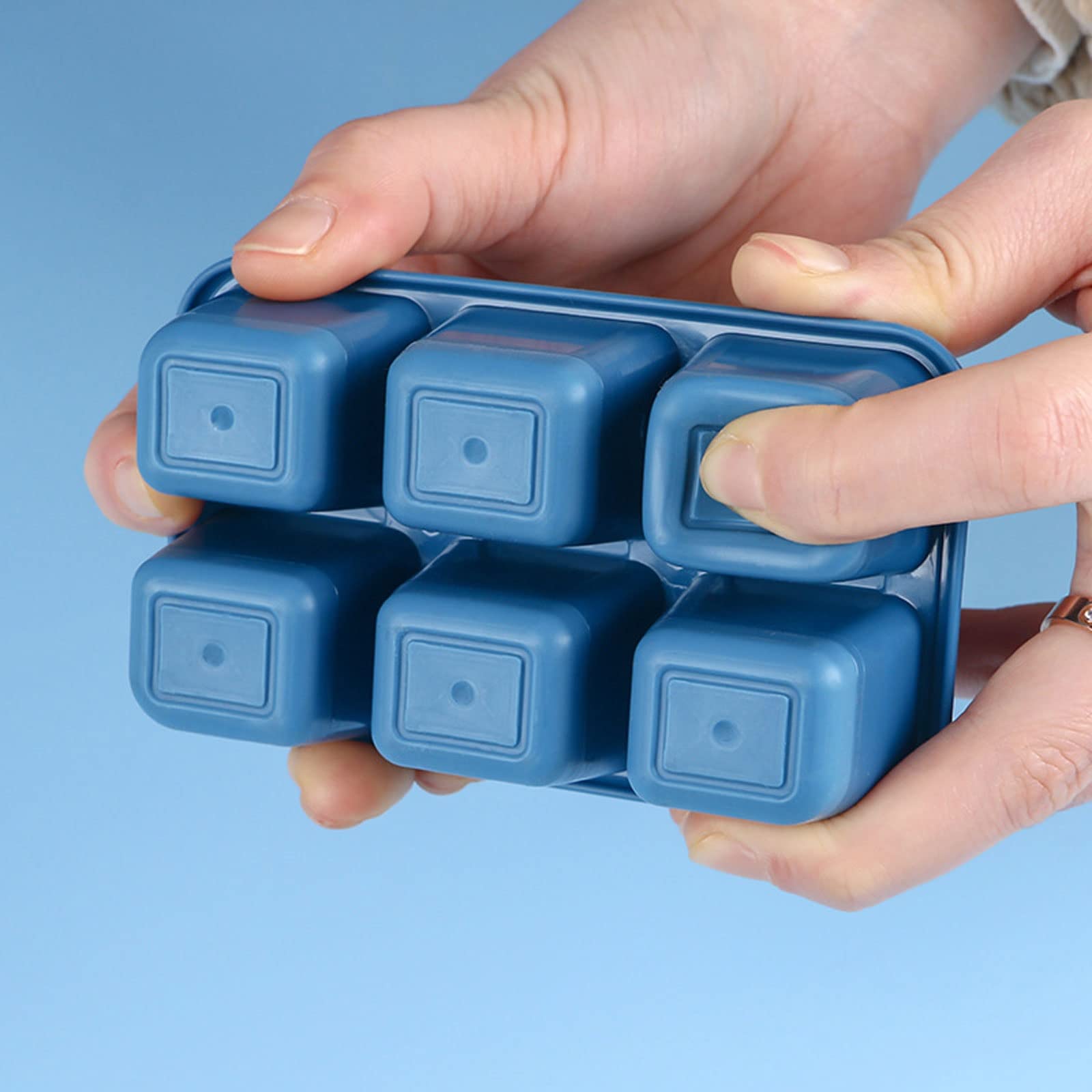 JINGYAN Stampi per ghiaccio Ice Cube Mold Household Silicone Tray Refrigerator Box Small Reusable