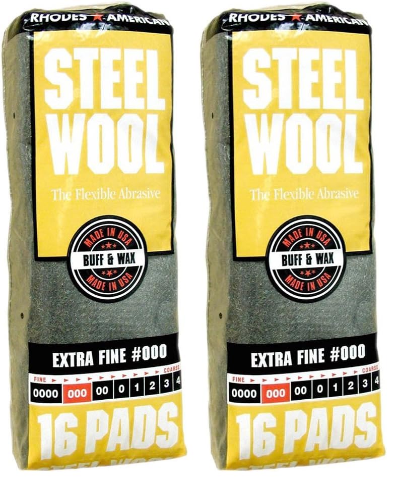 Image of Homax - 33873161011 Steel Wool, Extra Fine Grade #000, 16 Pads (Pack of 2)