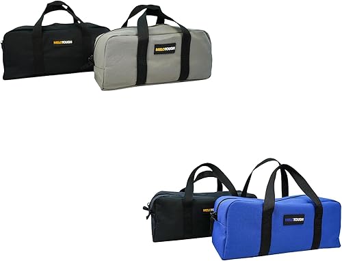 MELOTOUGH Kit combinado de bolsa de herramientas utilitarias incluye 2 bolsas organizadoras de herramientas medianas para electricista, fontanería,