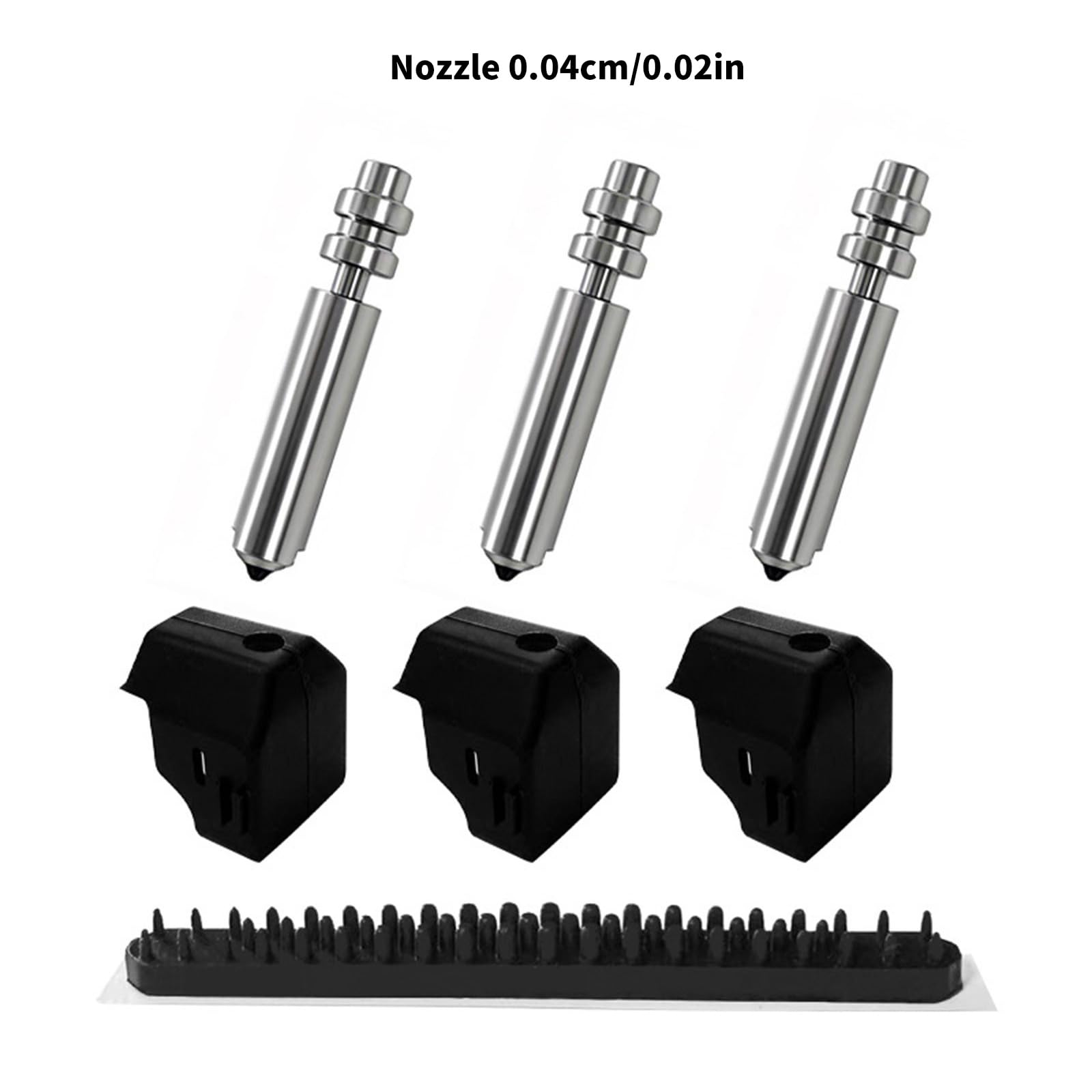 3PCS 0, 4 mm Düse aus gehärtetem Stahl mit Silikonabdeckung für 3D Drucker auszutauschen