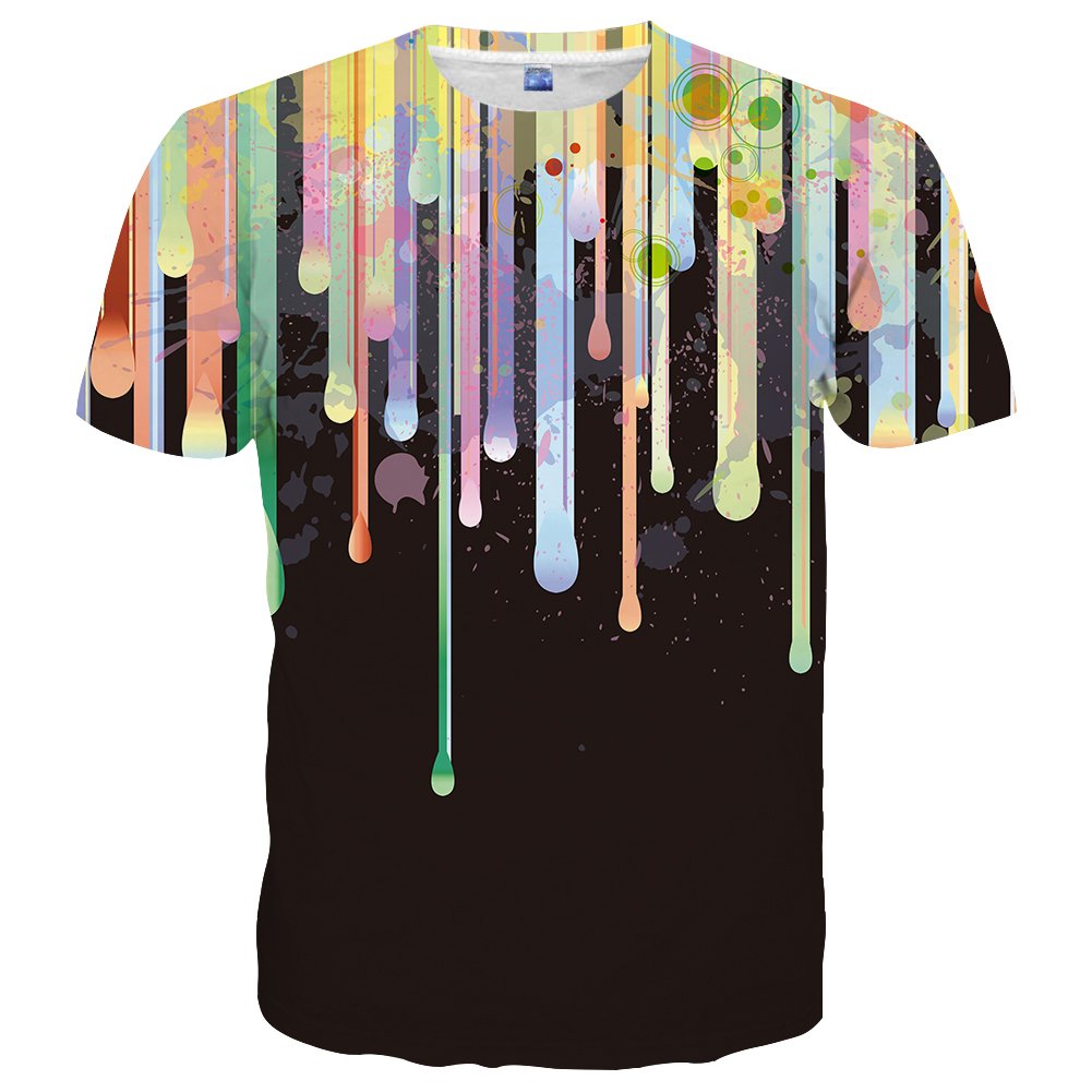 Hgvoetty Unisex 3D Print Shirts Colorful Space Graphic Tees for Men Women Teens