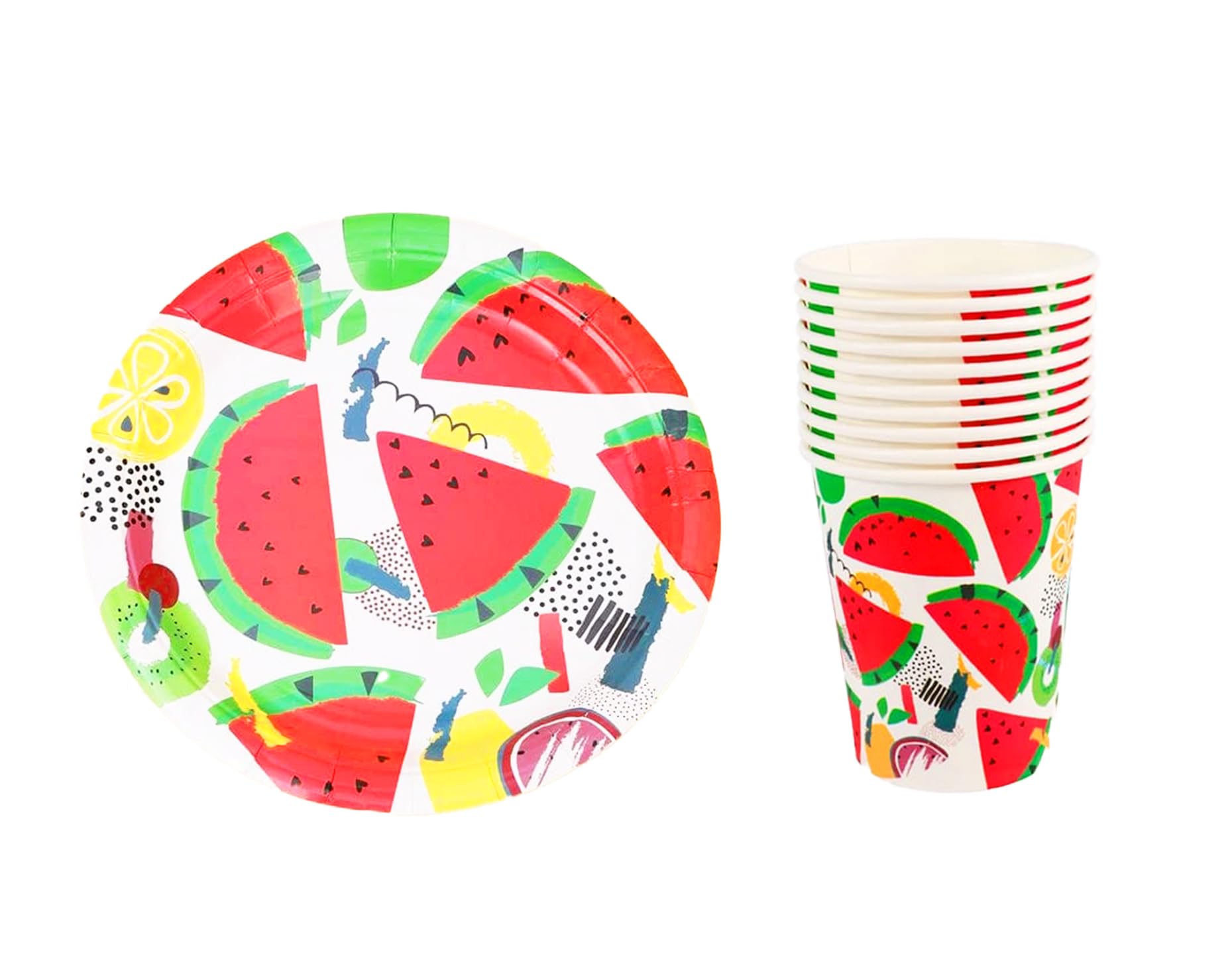 Fruit Summer Theme Paper 20cups 20 Plates Watermelon for Birthday