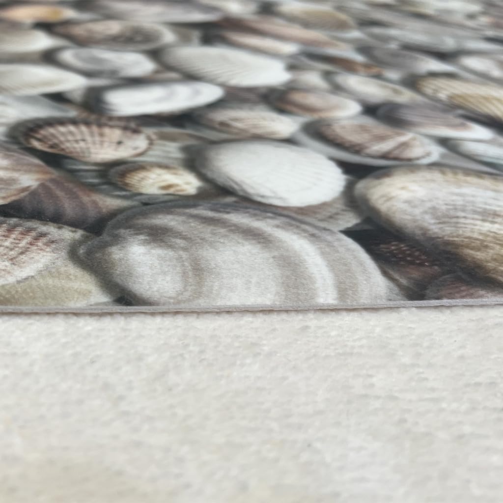 Tadi & Imperio1979 Tapis Vinyle Long numérisé pour Votre Espace, Cuisine, Couloir, Salon, Salle à Manger, Sol en PVC (67 x 550 cm, Coquillages)