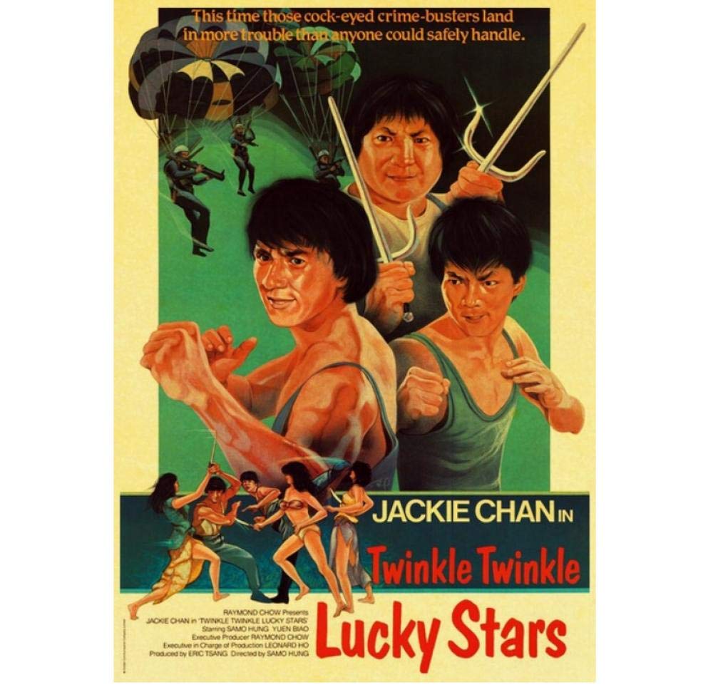 ZOEOPR Poster Jackie Chan China Kung Fu Movie Star Vintage Paper