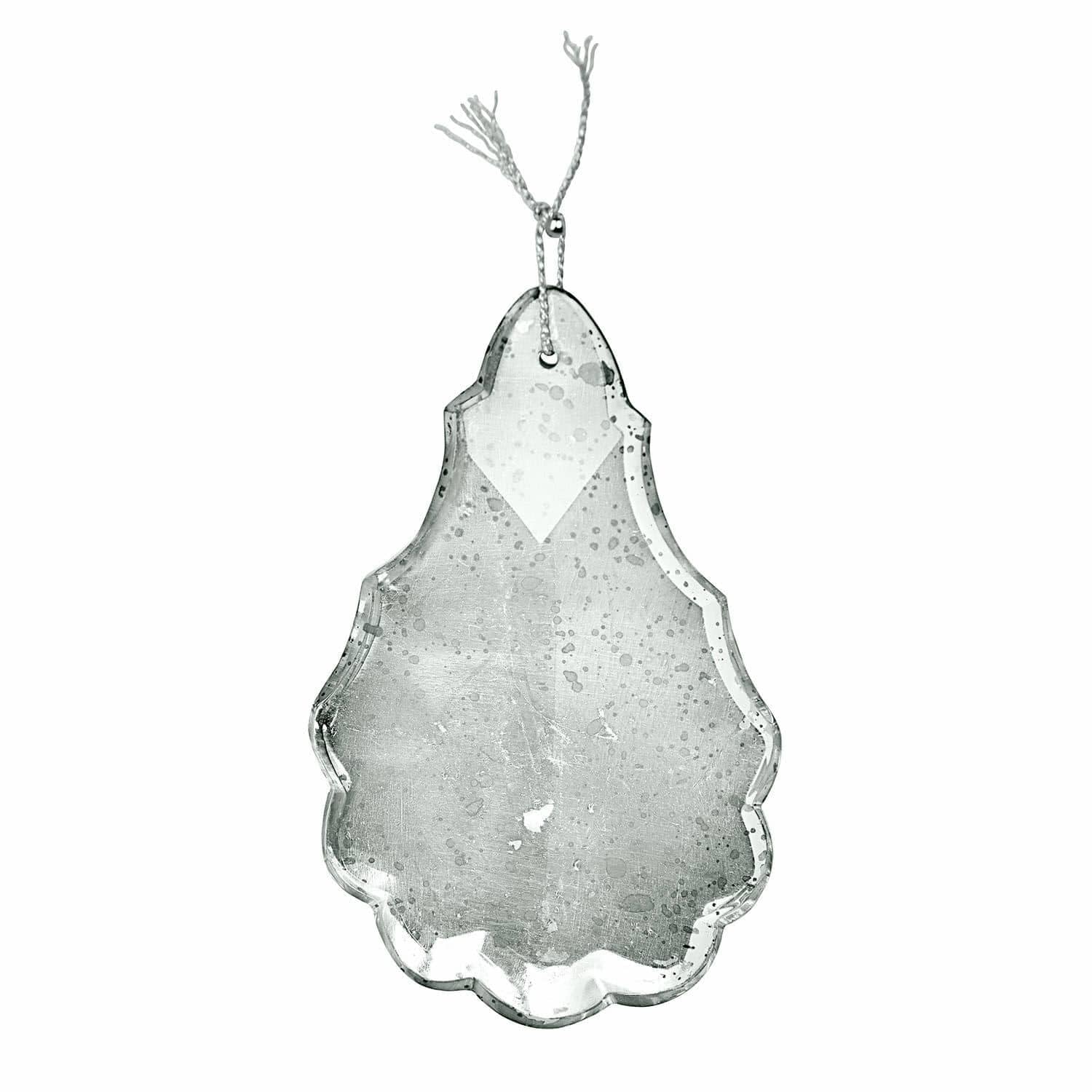 Loberon Anhänger 6er Set Mistralon, antiksilber | Mundgeblasen, Zwei Größen, Nostalgischer Charme, Christbaumschmuck, Weihnachtsdeko, Weihnachten, Glas, Polyester