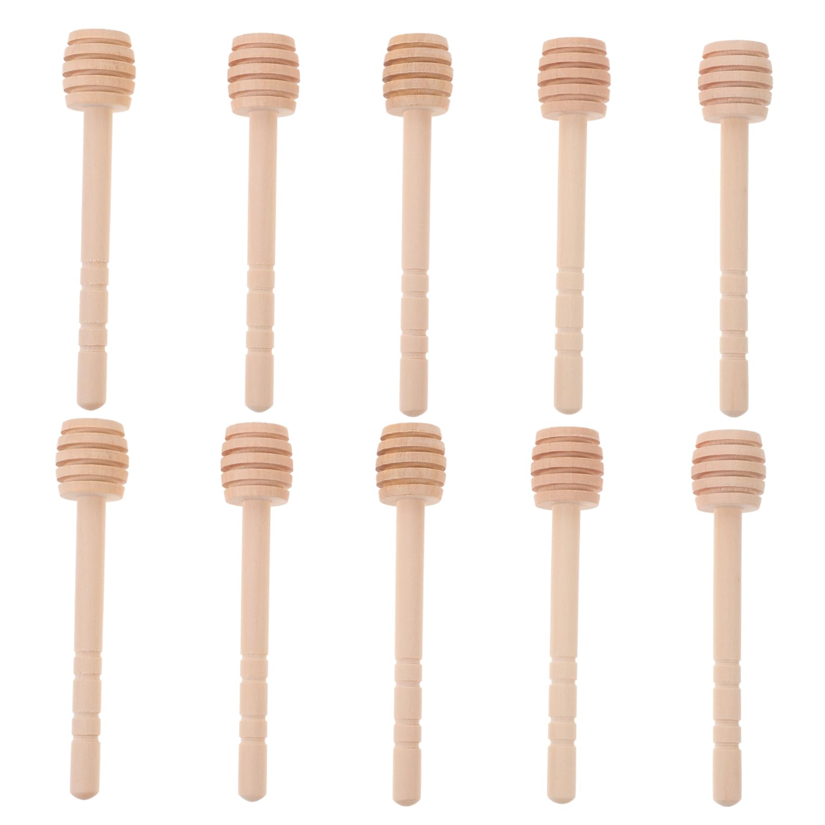 CONGARTENO 10pcs Honey Stick Reusable Honey Dipper Honey Jar Wand Fruits Jam Stirrer Portable Honey Stirrer Convenient Honey Dipper Honey Mixing Stick Honey Pot Stick Wooden re-usable