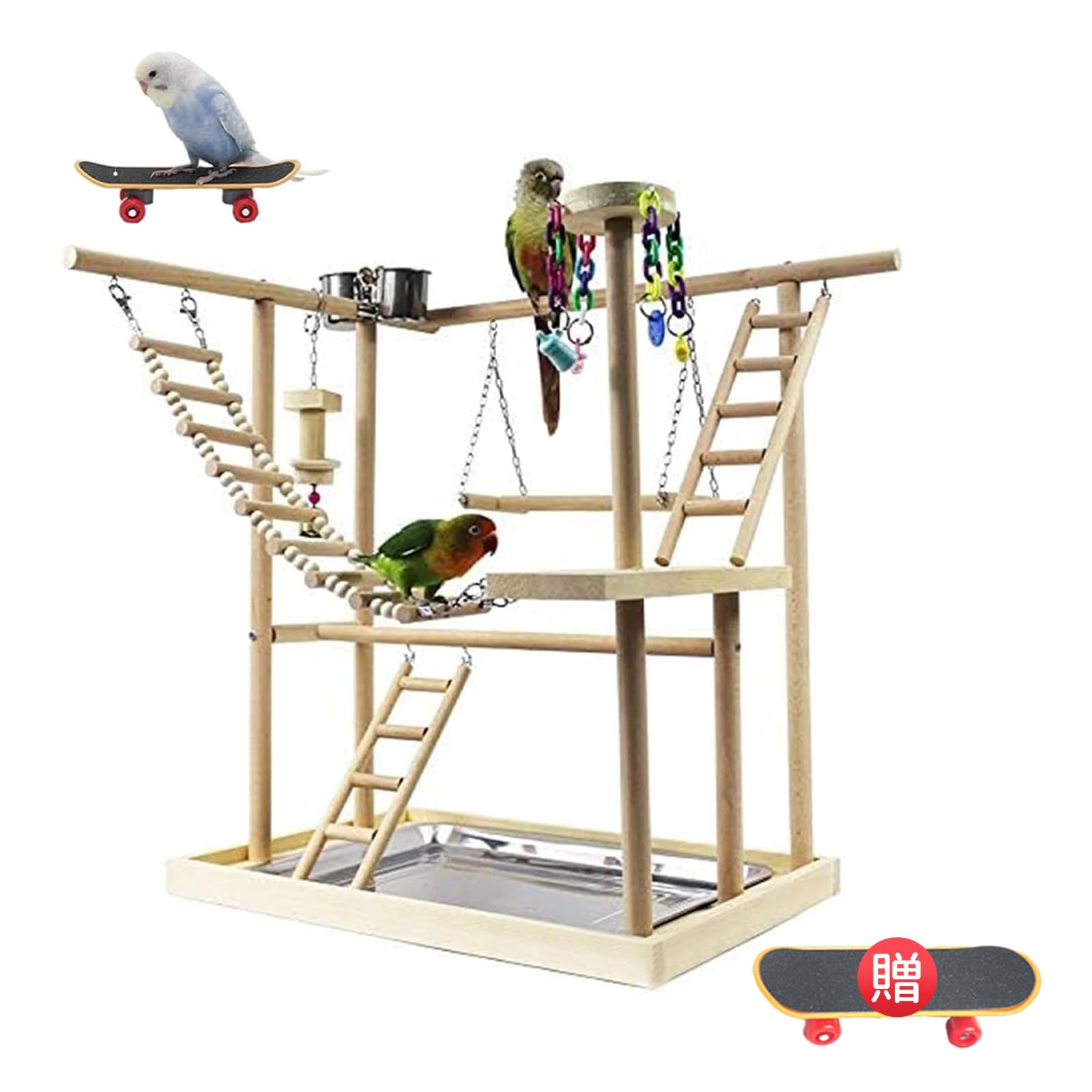 Amazon | RLK インコ 遊び場 鳥遊び場 インコ おもちゃ 鳥アスレチック