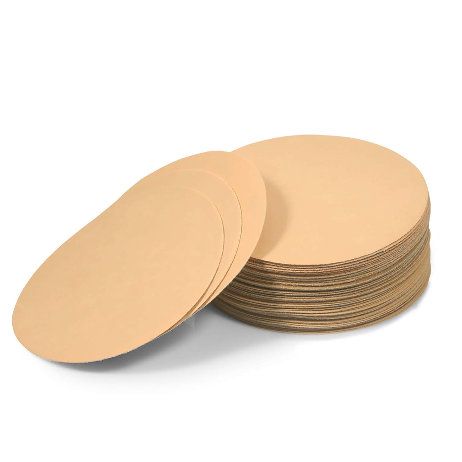 50 Pcs 6 Inches No-Hole Hook and Loop Sanding Discs Round 400 Grit Sandpaper for Random Orbital Sander Glass Metal Automotive Polishing