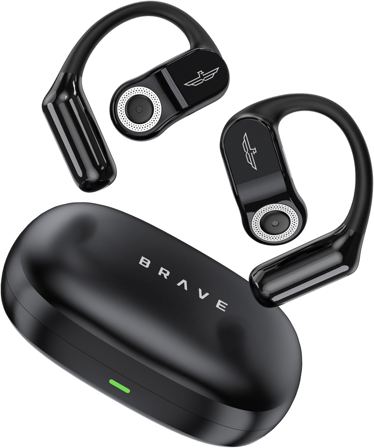 BRAVEE-30 Open Ear Headphones (سماعات الرأس), Bluetooth 5.4 Android & iPhone Wireless Earbuds, Open-Ear Earbuds with Dual Dynamic Drivers, Up To 24 Hours Playtime, Finger Print Touch (SPORT FIT 1)