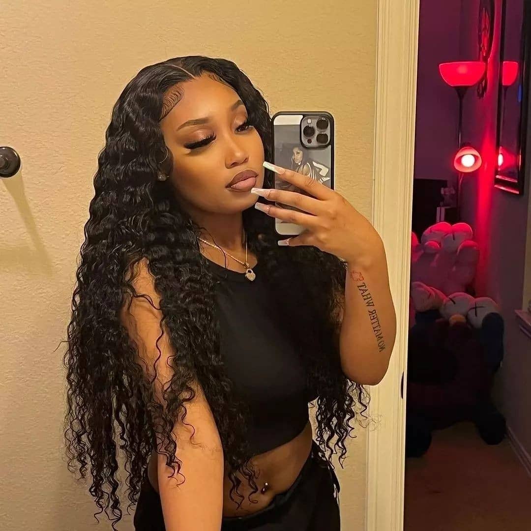 Deep Wave Human Hair Bundles with 5x5 HD Lace Closure 12-18 Inch 718dP5VzxoL._AC_UF350,  main image 2