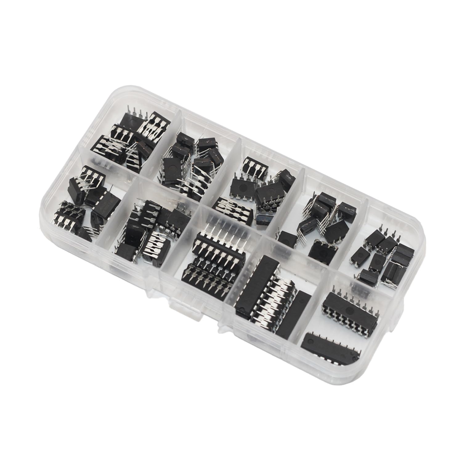 LeHang 85x 10 Typ IC Chips Sortiment für integrierte Schaltungen NE555 LM324 LM393 UA741 ULN2803 LM358 LM386 NE5532 ULN2003 PC817