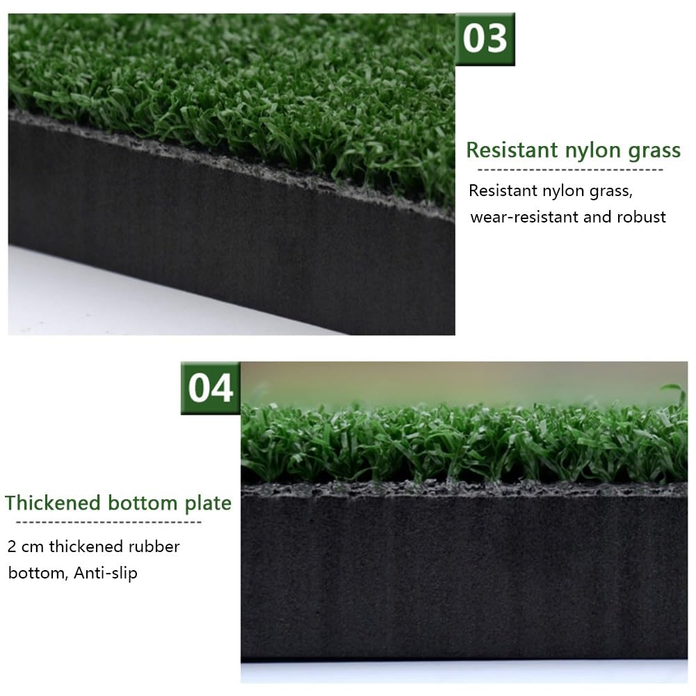Tapete de golf, tapete de golf grueso para práctica al aire libre e interior, tapete de césped artificial para golpear, conducir, astillar, garaje