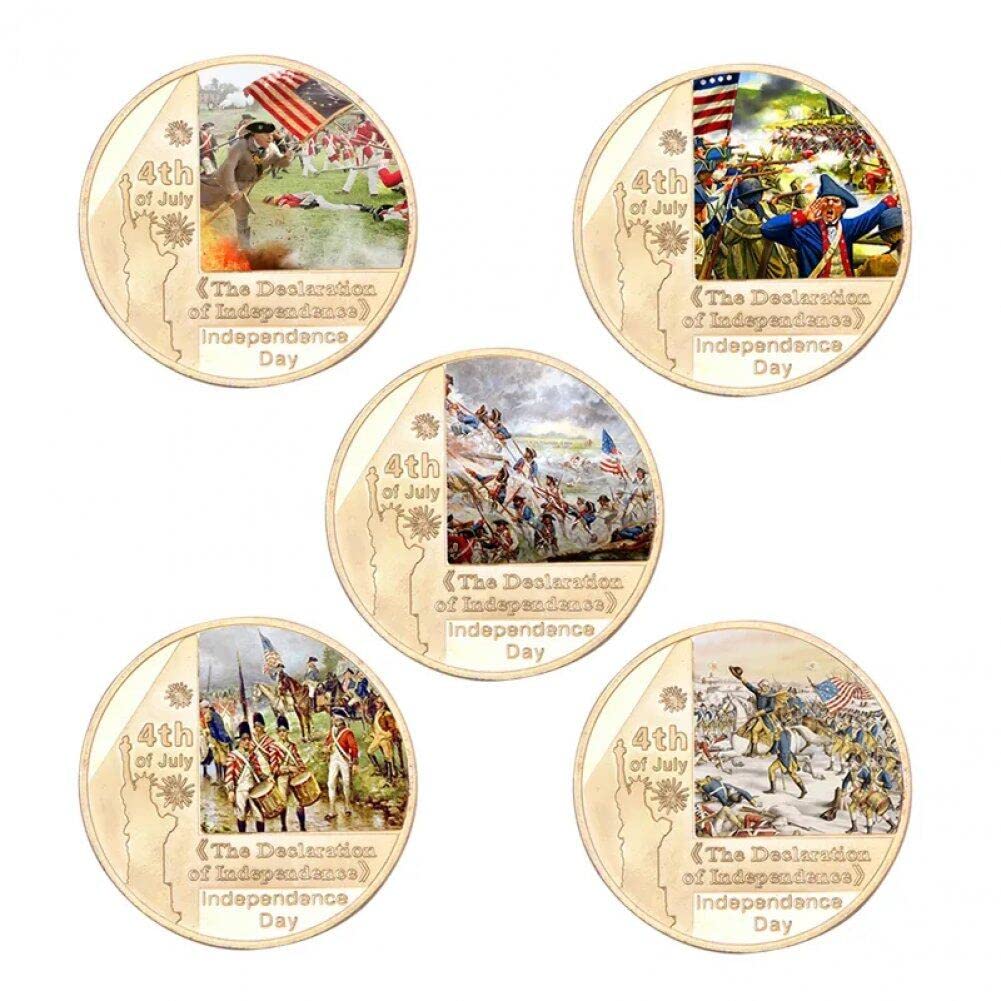 Ericetion Gold July 4Th Commemorative Challenge Coins Set - Usa Independence Day Military Souvenir Collection