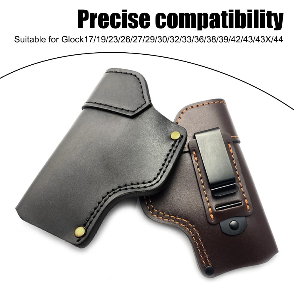 Fondina per Pistola in Pelle PU, Fondine Vera Nascosta Portare Pistola, Porta Pistole Borsa Universale per Cintura, Riposta in Una, in Auto, sul Comodino