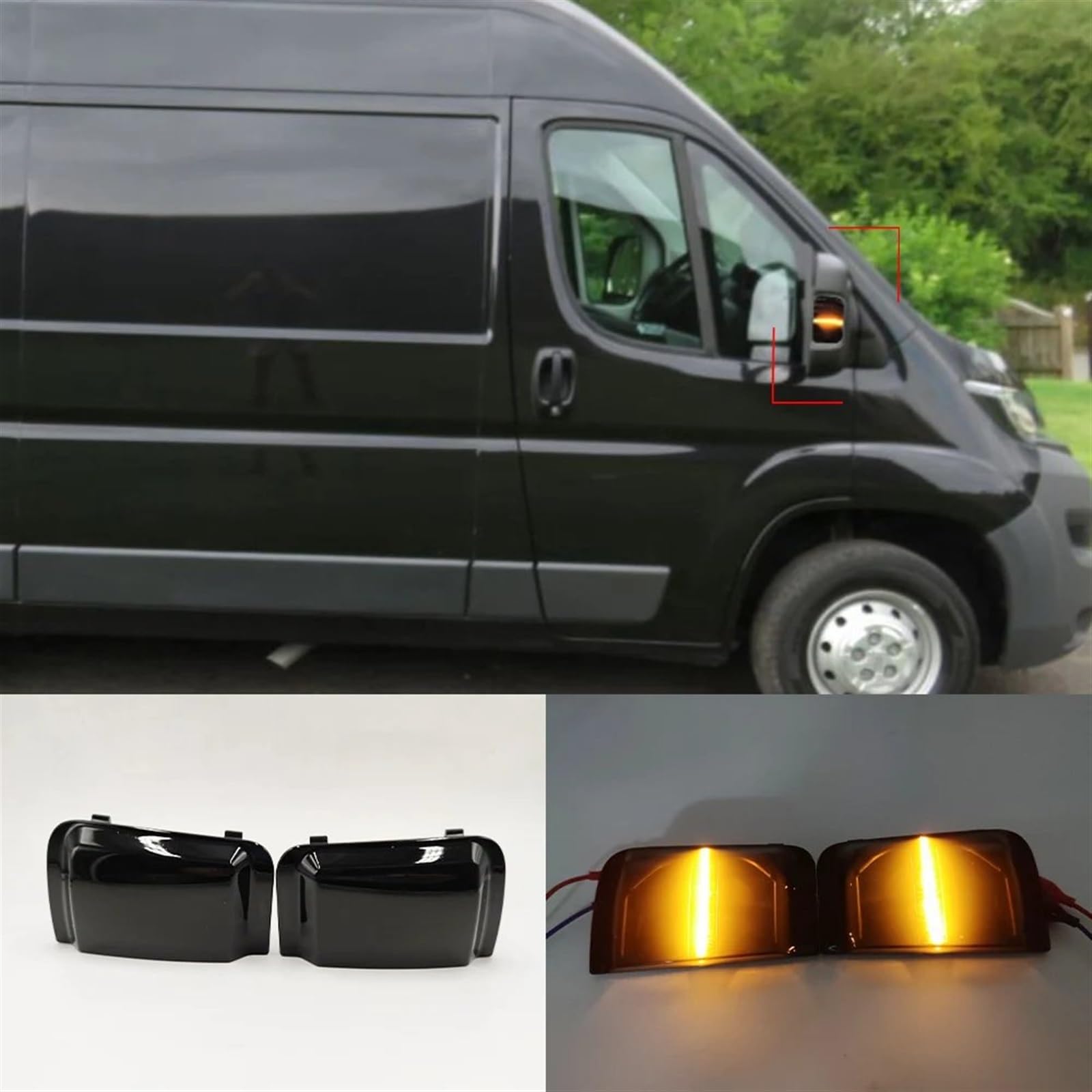 Indicatori di direzione Ala Laterale Specchietto Retrovisore Dinamico Lampeggiante Indicatore LED Indicatori Direzione Per Peugeot Per Boxer Per Fiat Per Citroen Per Jumper Indicatore di Direzione Ret