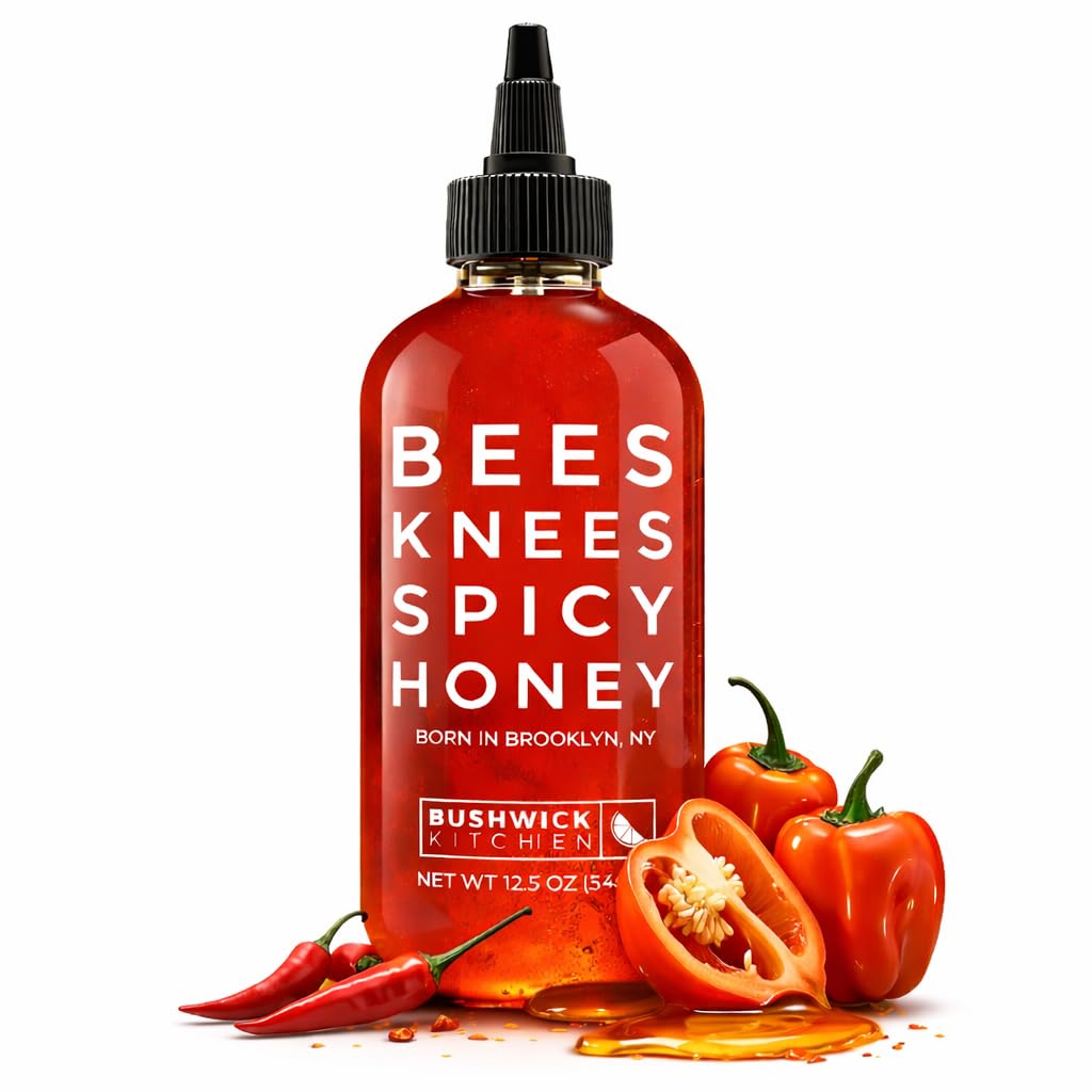 Bees Knees Spicy Honey, 12.5 oz Wildflower Hot Honey Infused with Habanero Peppers | Gluten Free, Paleo Friendly | Foodie Gifts, Spicy Gifts for Him