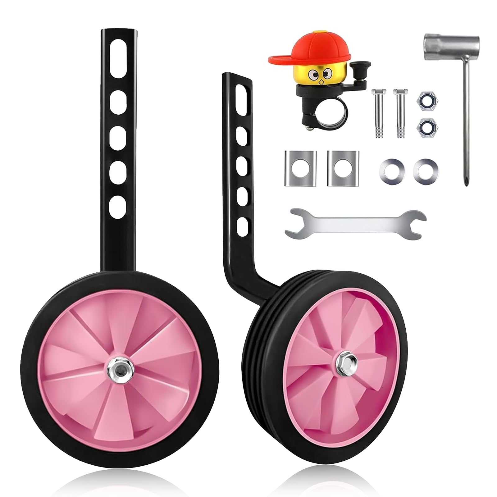 Stabilisateurs de vélo pour enfant réglables - Stabilisateurs universels pour vélo (rose)