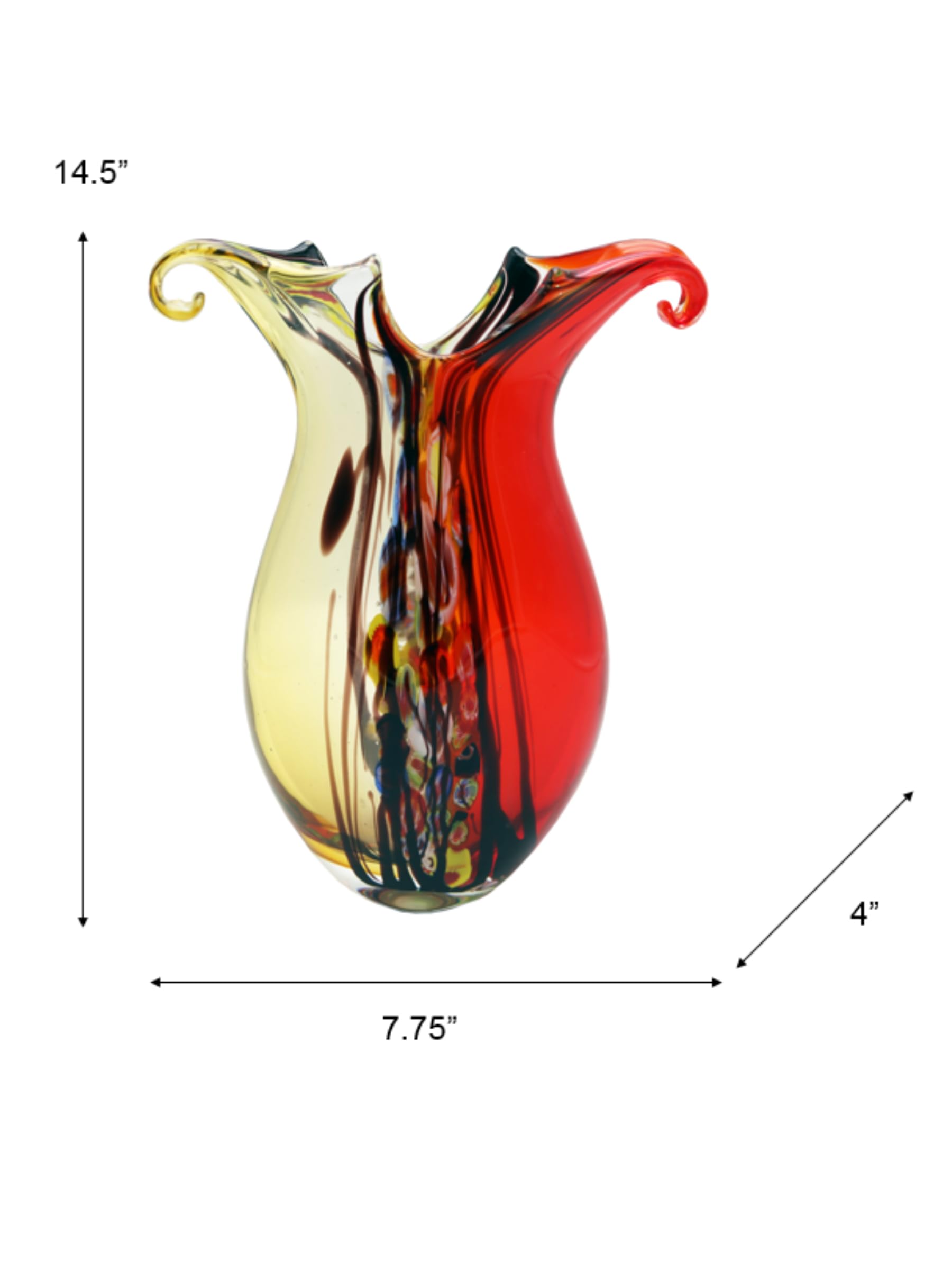 Amazon.com: Dale Tiffany AV20360 Cecile Hand Blown Art Glass Vase