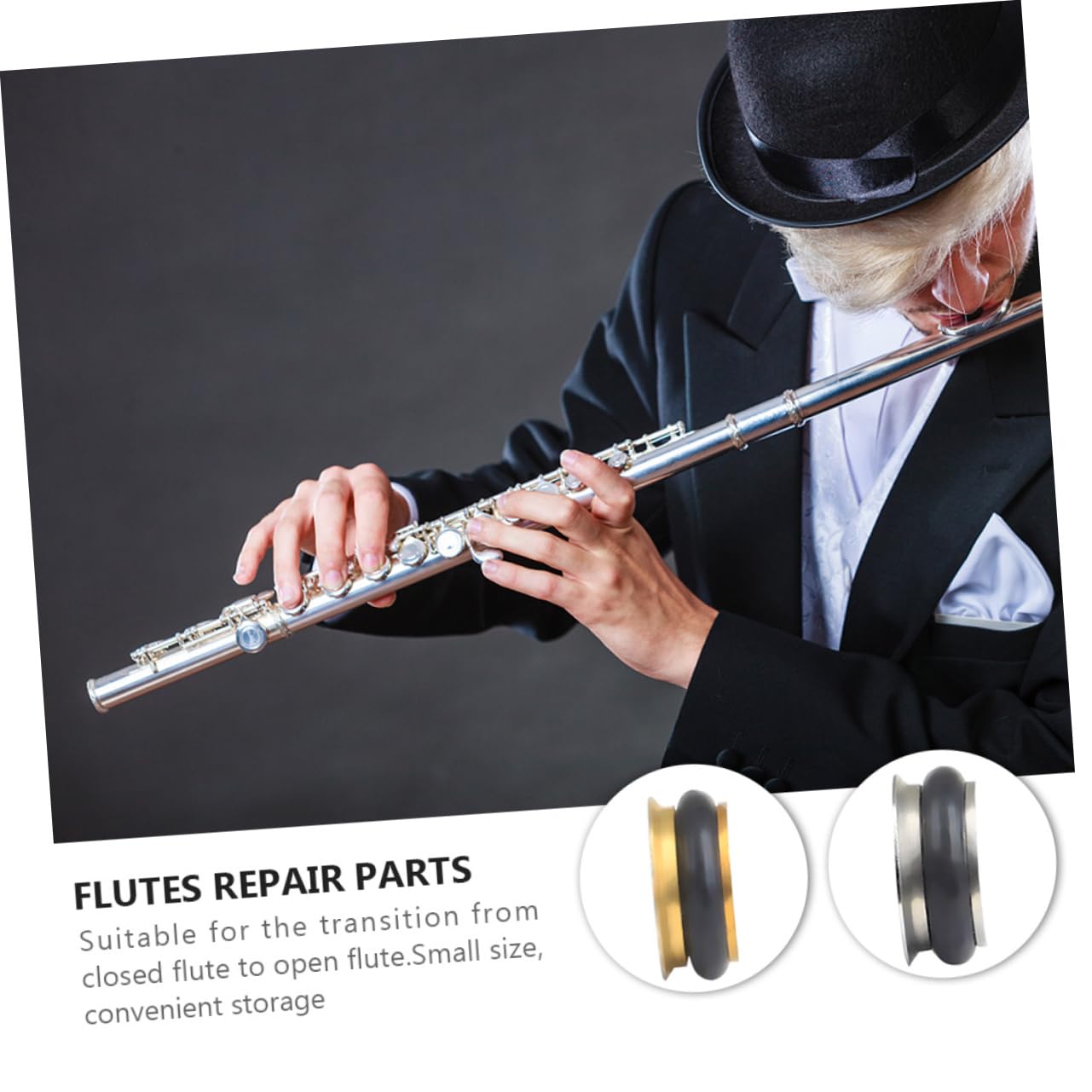 BESTonZON Flute Cork Repair Kit 10pcs Universal Flute Key Hole Plugs Easy to Carry Install for Flute Maintenance