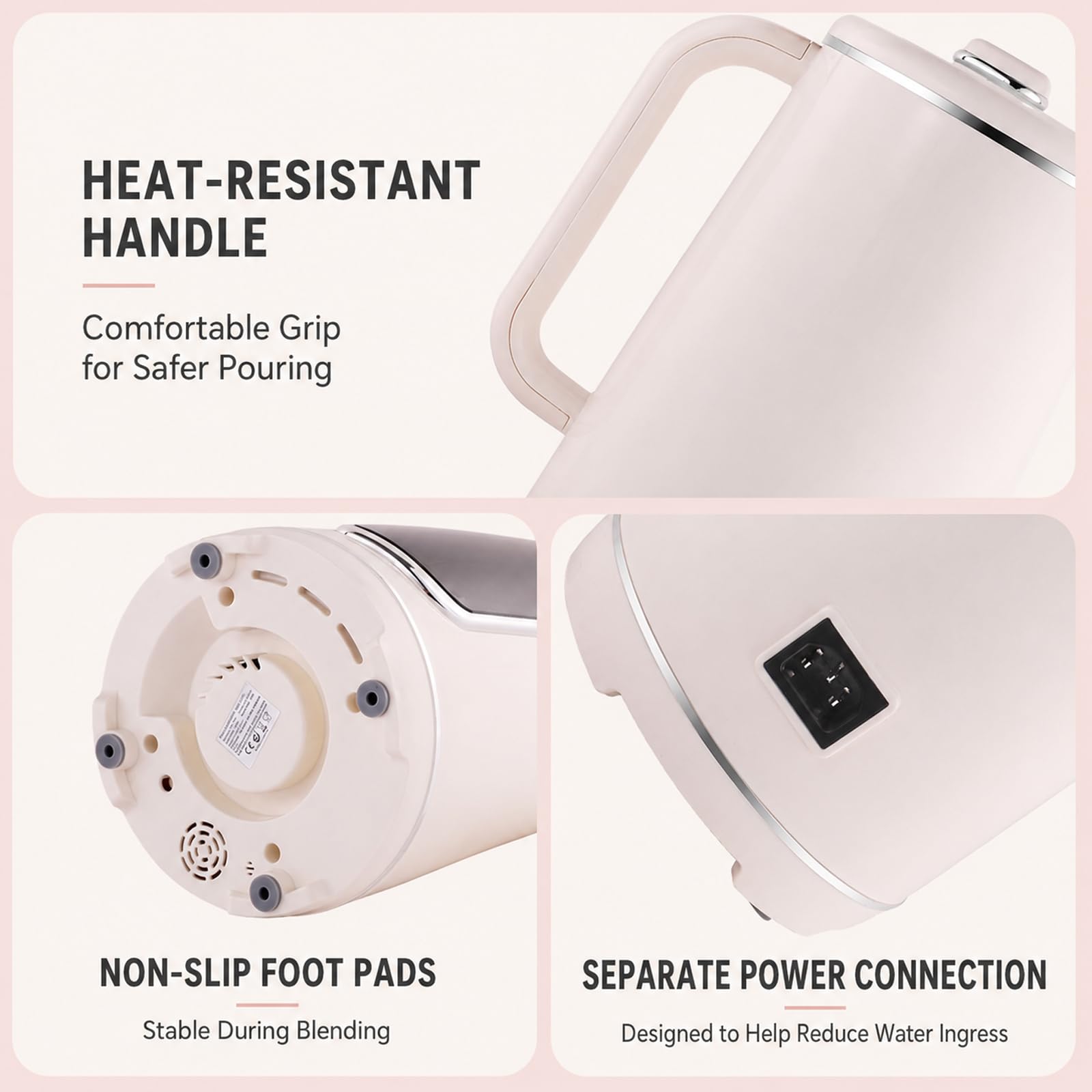 Macchina Automatica per Latte di Soia 1,2 L, 8-in-1 con Timer 12 Ore | 12 Lame, Frullatura dei Legumi Secchi Senza Ammollo, Autopulizia ad Alta Temperatura per Mandorla, Avena, Cocco e Soia