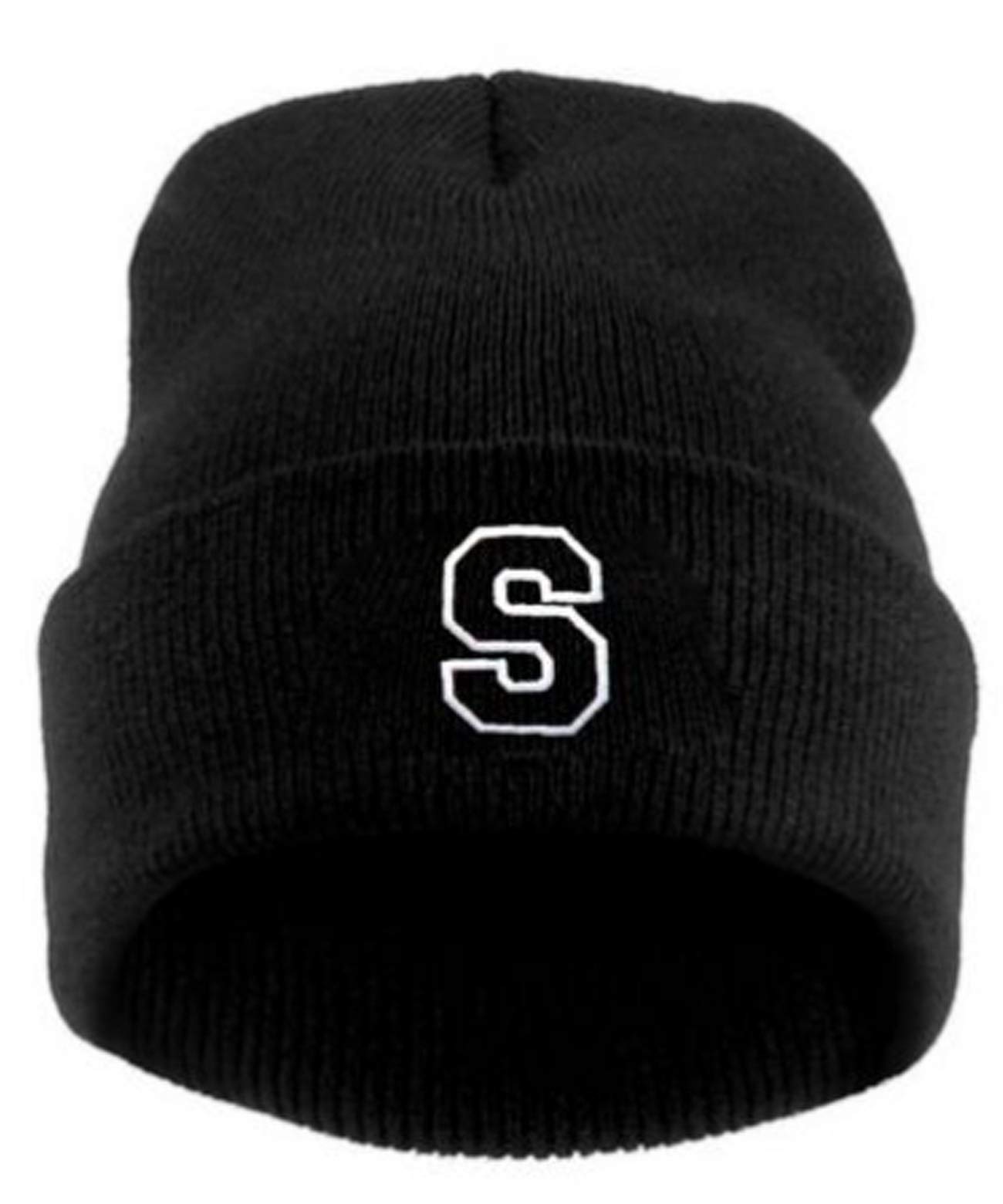 MFAZ Morefaz Ltd Kids Winter Beanie Hat Boy Girl Cap Worm Hats Children School Youth Sport Alphabet A-Z (S)