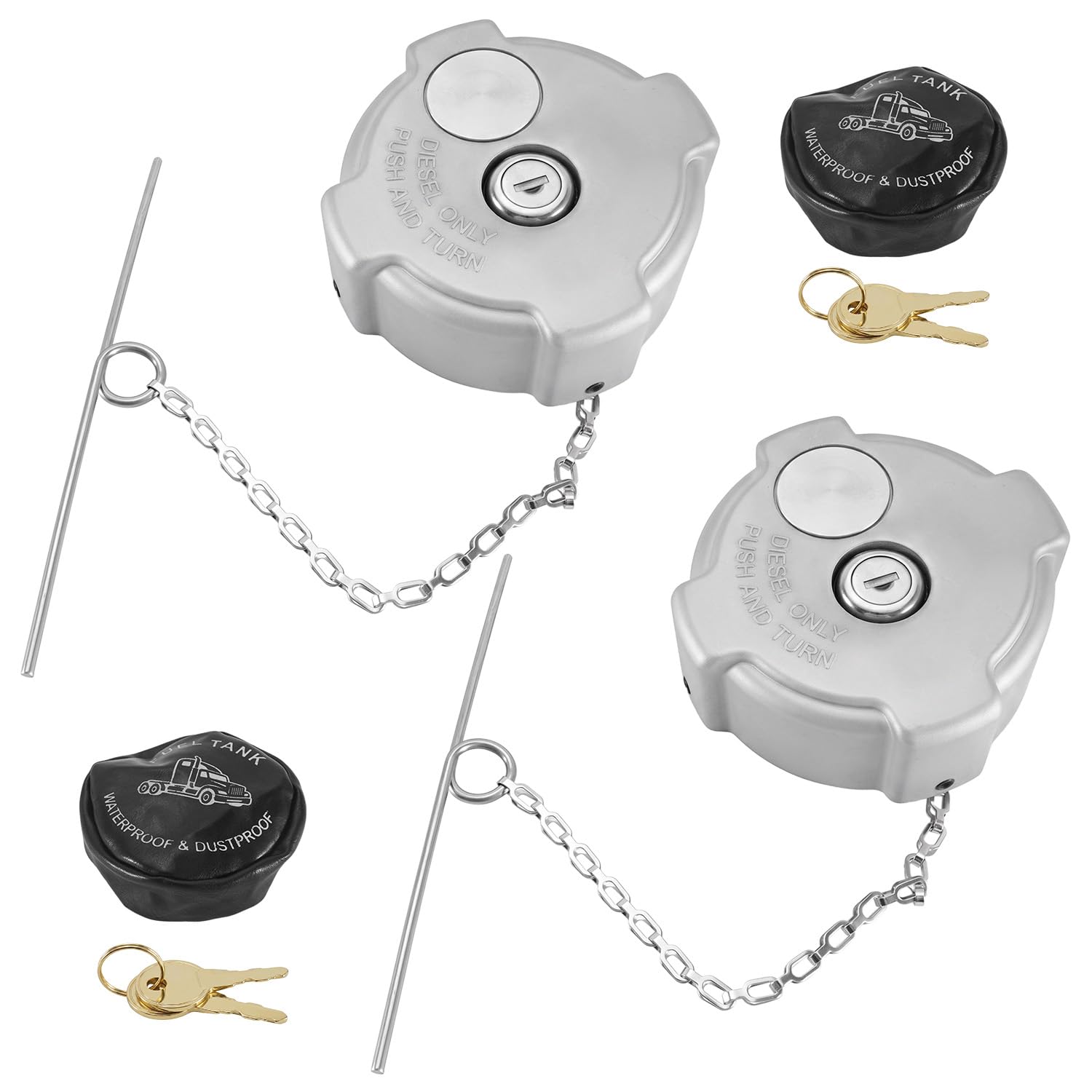 Photo 1 of GQFWMK 2-Pack Locking Fuel Tank Caps