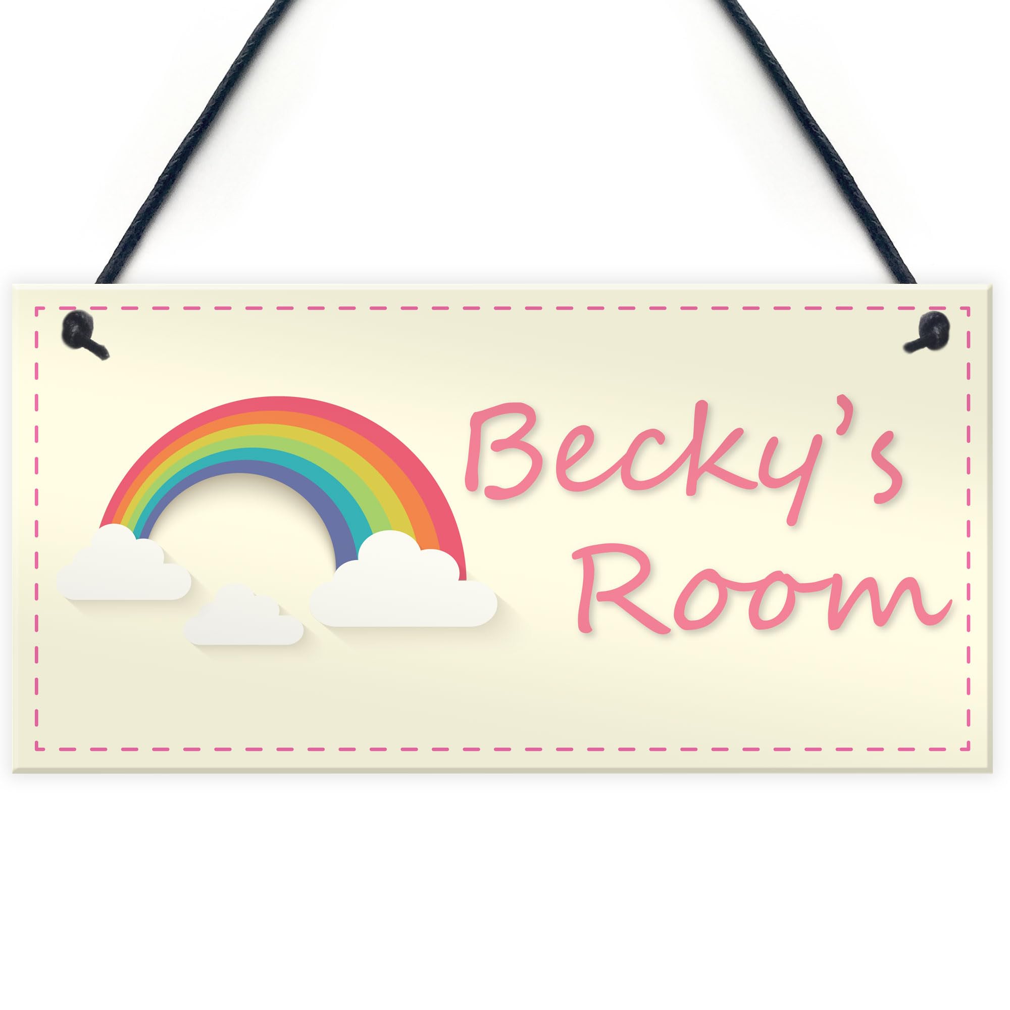 Red Ocean Bedroom Decor Name Signs - Custom Personalised Bedroom Sign for Children, Kids, Boys & Girls Home Decor, Nursery, Playroom Door, Playhouse Door Signs
