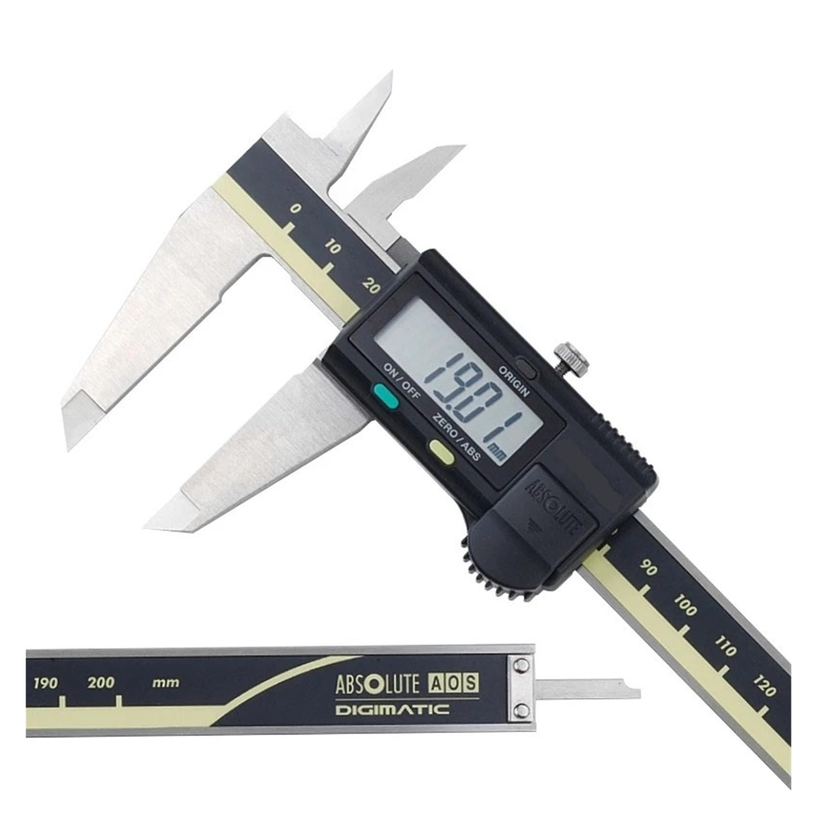 calibre digital profesional Calibre Vernier, calibradores digitales absolutos, 12 pulgadas, 150mm, 500-196-20, 200mm, 300mm, herramienta de medición de carpintería de acero inoxidable ( Color : 300mm