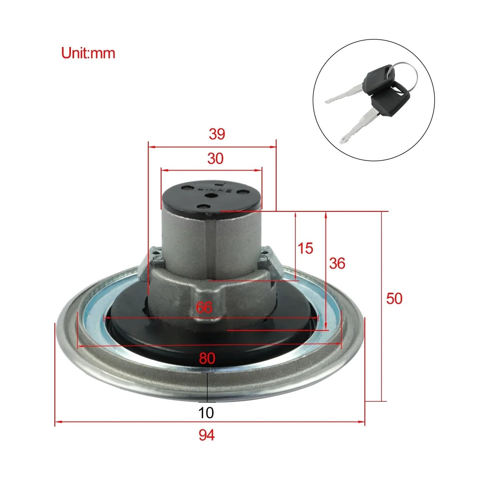 Tappo Serbatoio Serratura Serbatoio Tappo Carburante Per Hond&a CB650 CB750 | Tappo Del Serbatoio In Metallo Resistente, Guarnizione A Prova Di Perdite, Funzionamento Facile Anche