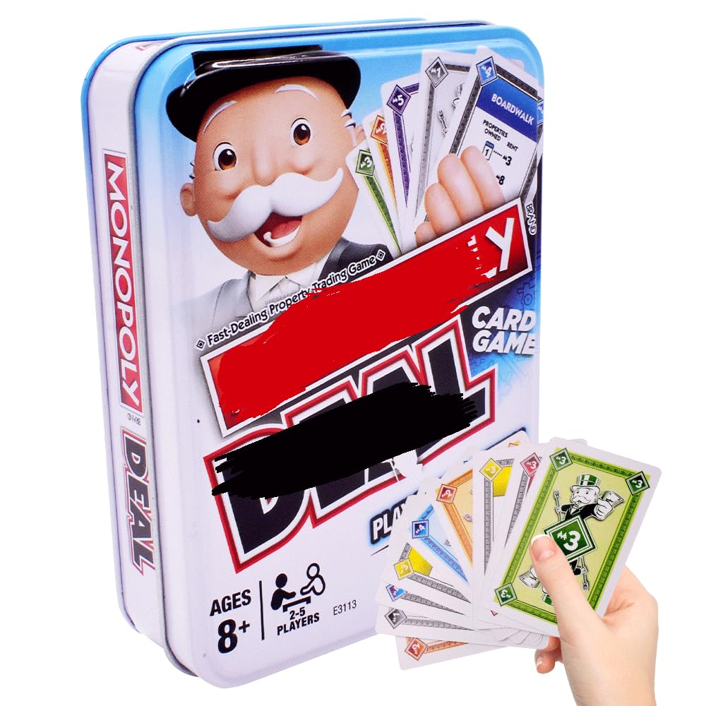 FISAPBXC Monopolly Card Game, Quick-Playing Card Games, Bid Game, Family Card Game for Adults Teens and Kids Ages 8 and Up, Can Entertain 2 to 5 Players (Blue)