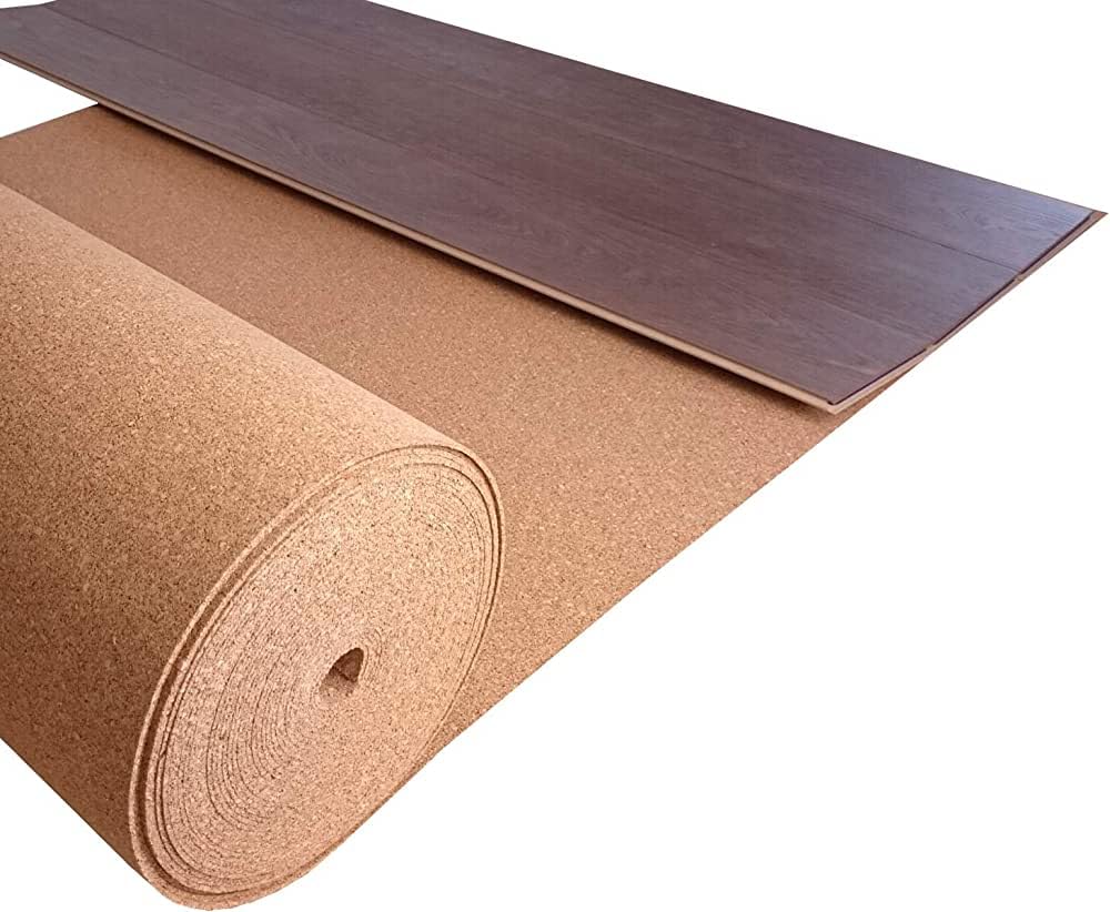 Kurk24 - Rollenkork - Trittschalldämmung - Korkrolle, Isoliertapete, Dämmtapete, Korkmatten, Korkwand, Korkboden - Stärke: 5 mm - Breite: 1 m - Länge: 10 m