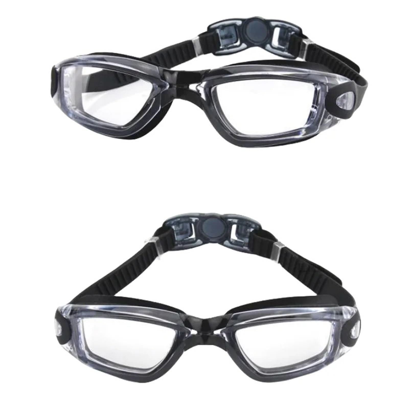 JUANYAO Schwimmbrille Professionelle Schwimmbrille Silikonbrille Damen Herren HD wasserdichte Maske Klare Linse Wassersportbrille Für Schwimmen(Black)