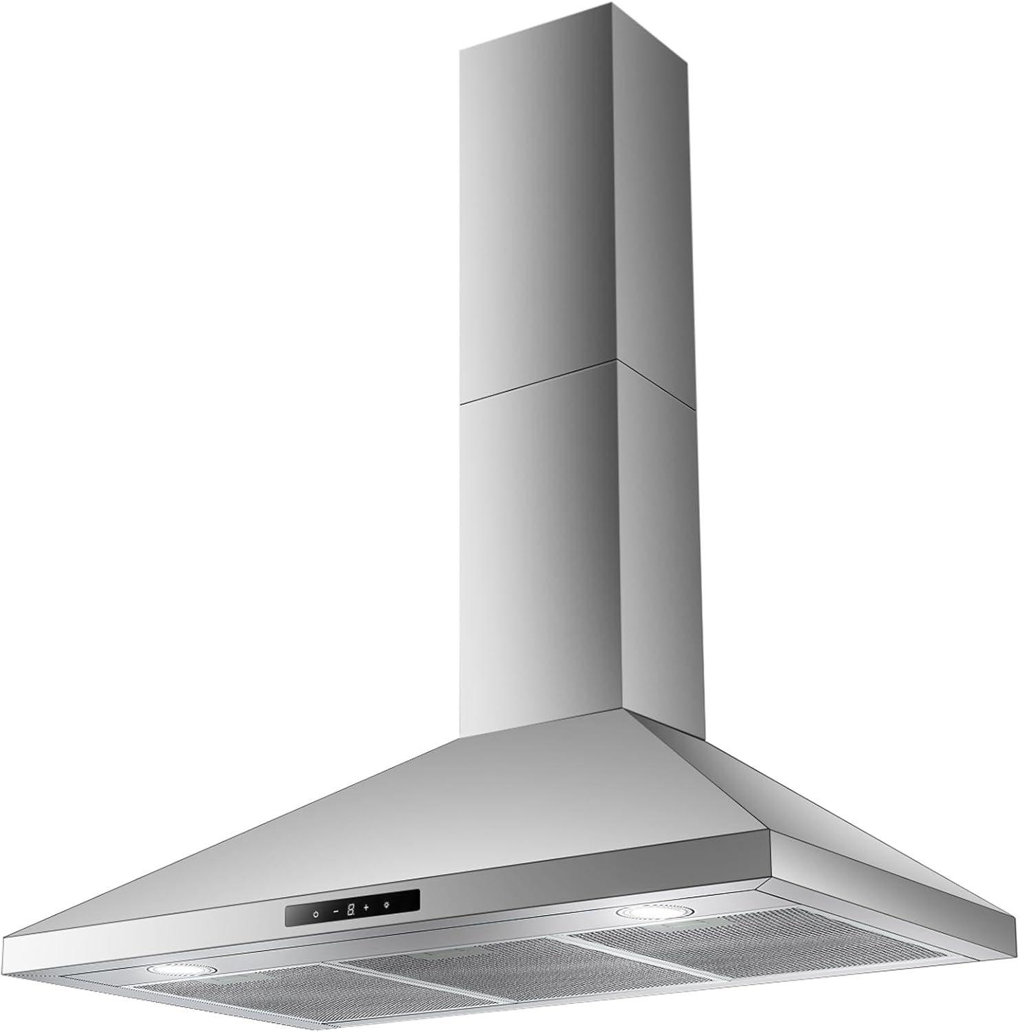 36" Range Hood, GASLAND Chef Wall Mount Kitchen Hood with Charcoal Filter,Ducted/Ductless Convertible,350CFM Ducted Stove Hood,3 Speed Exhaust Hood Fan,Aluminum Mesh Filters, Stainless Steel