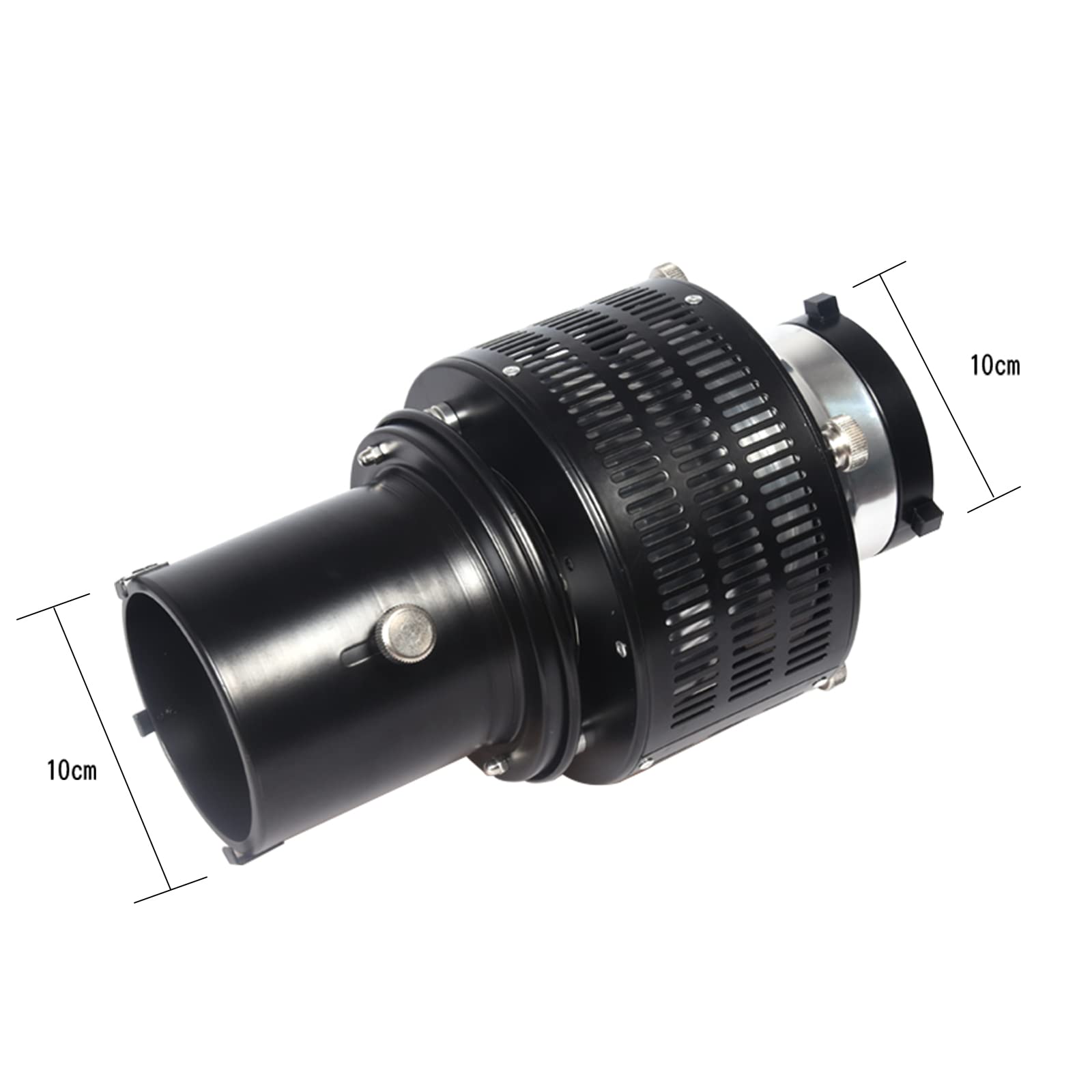 Soonpho Cilindro focalizzatore ottico con supporto Bowens per fotografia,lega di alluminio,proiettore GOBO Bowens con 5 filtri a colori e 19 Gobos per luce LED Monolight,Spotlight