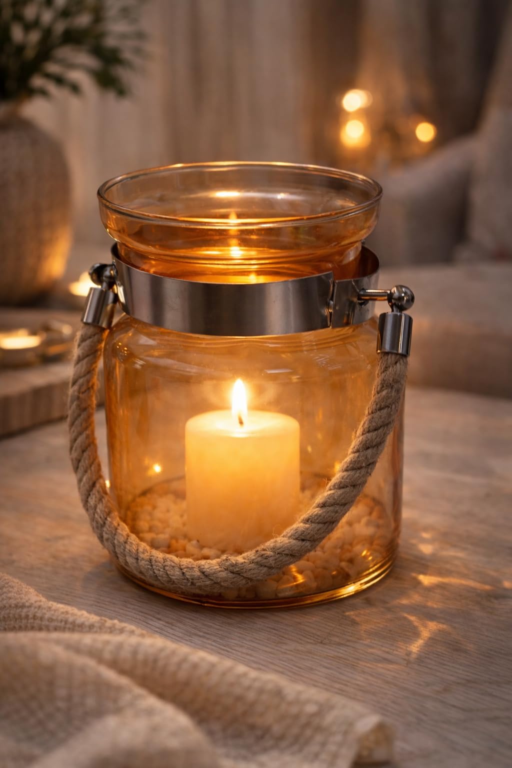 置物 Yarnnakarn Parasol Candle Holder Buy Green Fills Amber Glass Hurricane Candle Holder with
