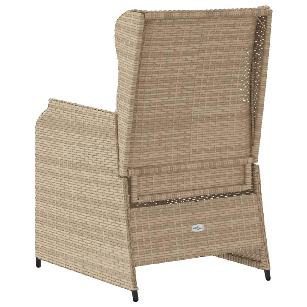 Set 2 Sedie da Giardino Reclinabili in Polyrattan con Cuscini | Poltrone relax con schienale regolabile e cuscini sfoderabili, ideali per arredare terrazza, balcone o patio esterno.