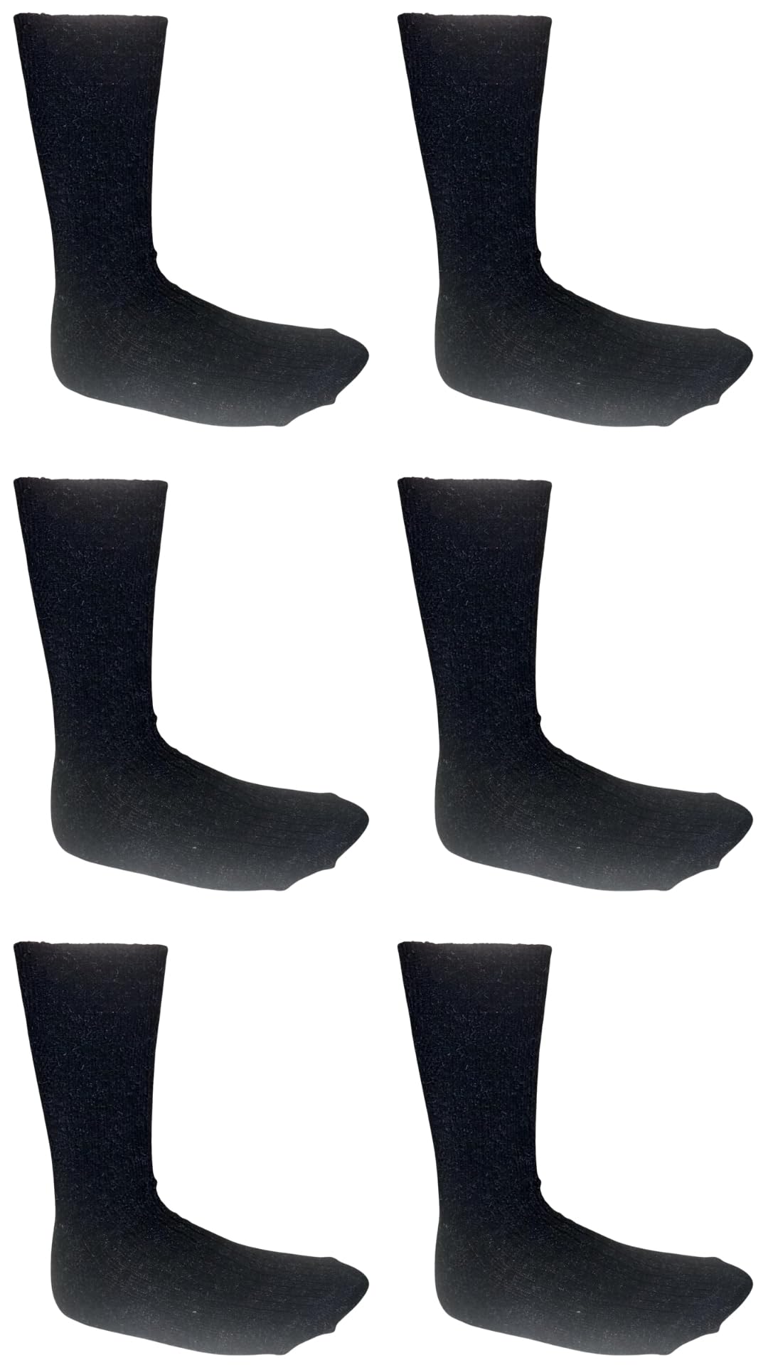 ÇOKLU PAKET AYAĞI SIKMAYAN ÖZEL LASTİKLİ ERKEK BÜYÜK NUMARA LAMBSWOOL TERMAL ERKEK ÇORABI (6, Melanj, 40-45)