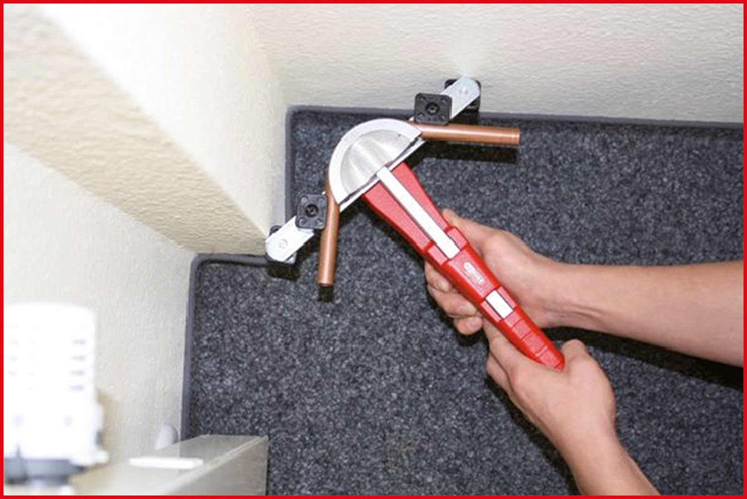 KS Tools 203.1400 Serie di curvatubi a cricco manovrabili c.una sola mano 10-22mm,13pz.