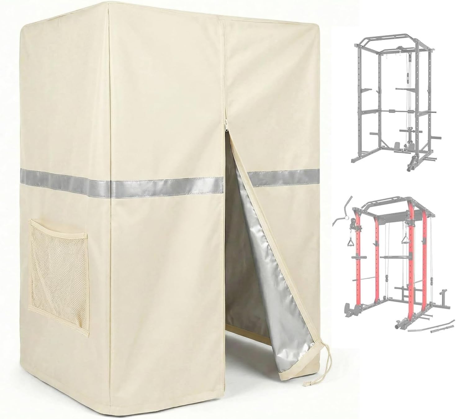 Deosk Squat Rack Cover With Reflective Strips