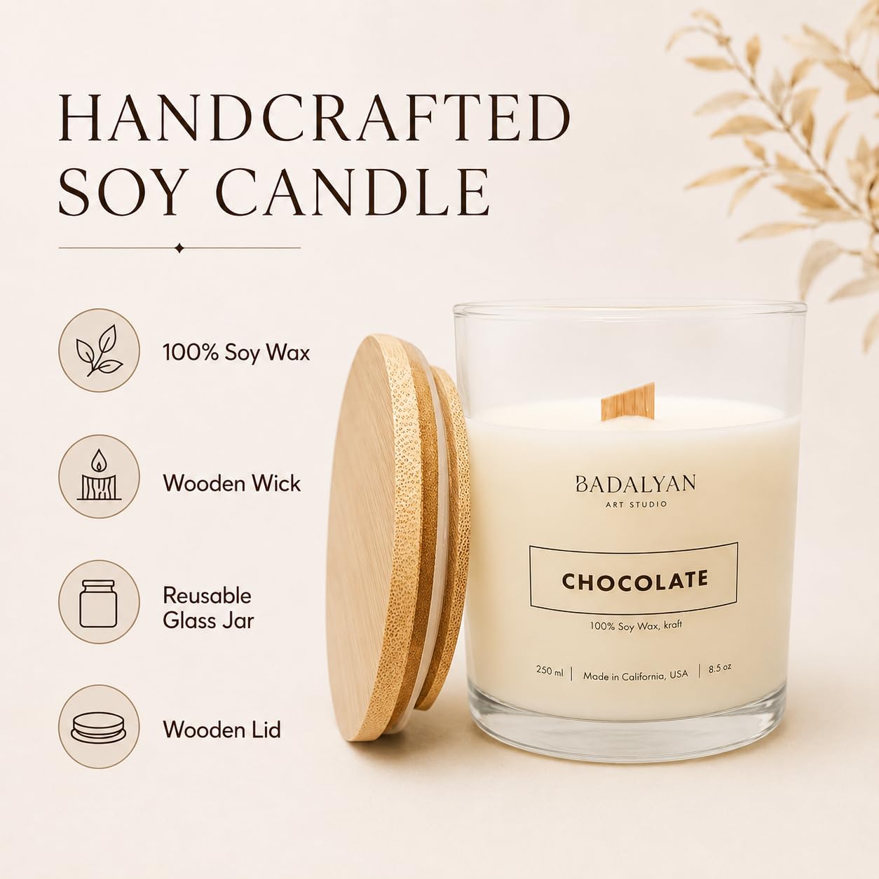 Velas perfumadas, velas de soja con mecha de madera en tarro de cristal, regalos de relajación para mujeres, velas de baño y trabajo corporal para el hogar, velas naturales para