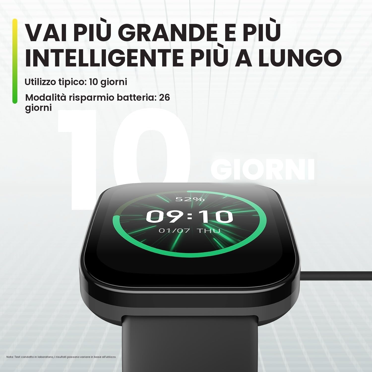 Amazfit Bip 5, 46 mm, Smartwatch, Schermo grande, chiamate Bluetooth, Alexa, GPS, durata della batteria di 10 giorni, fitness tracker con frequenza cardiaca, monitoraggio dell'ossigeno nel sangue