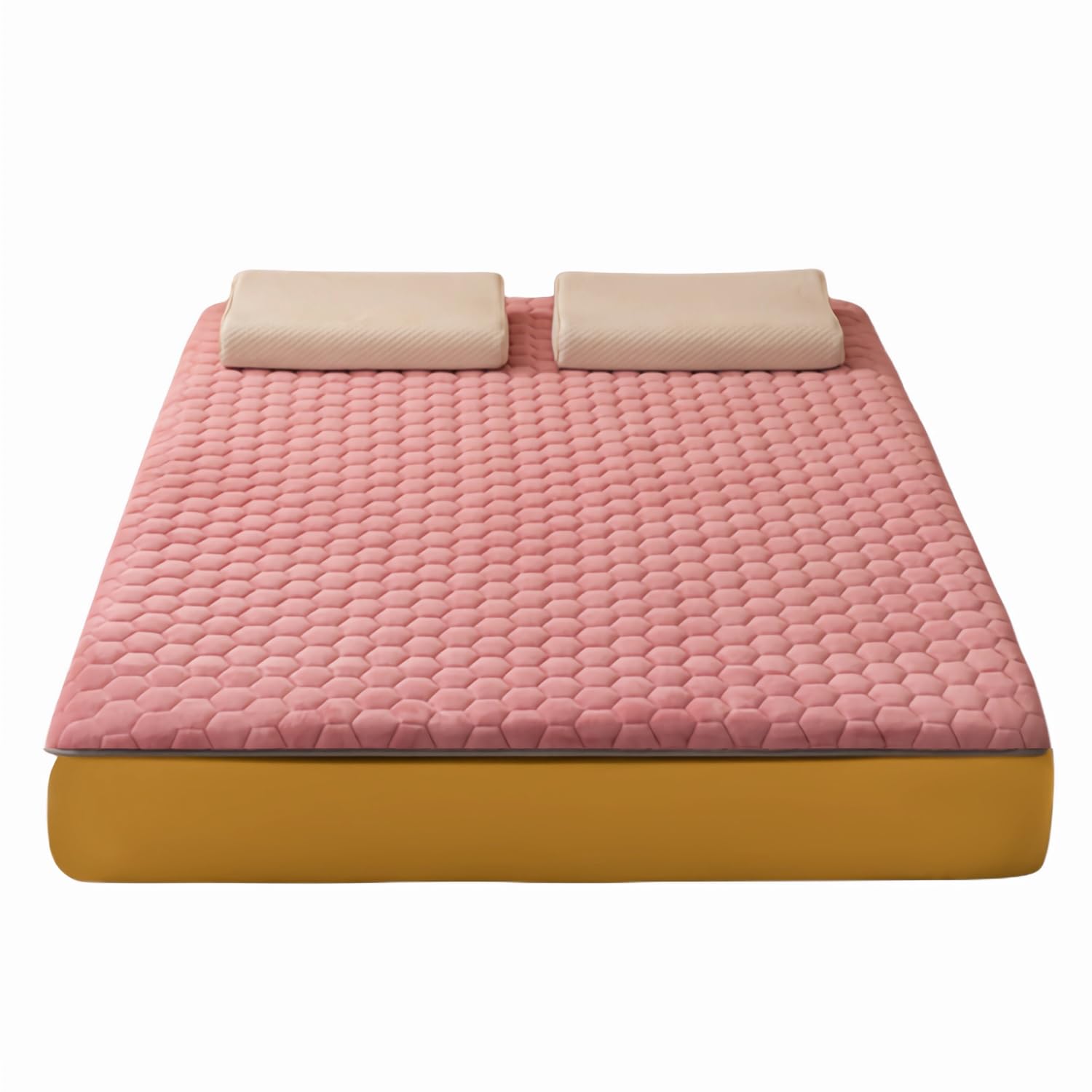 LXJDDLD Japanese Futon Mattress,Tatami Mattress Topper,Sleeping Pad,Roll Up Floor Mattress,Tatami Mat for Sofa Lounger Camping Dormitory Yoga Nap Meditation,Pink1 4cm,120x200cm