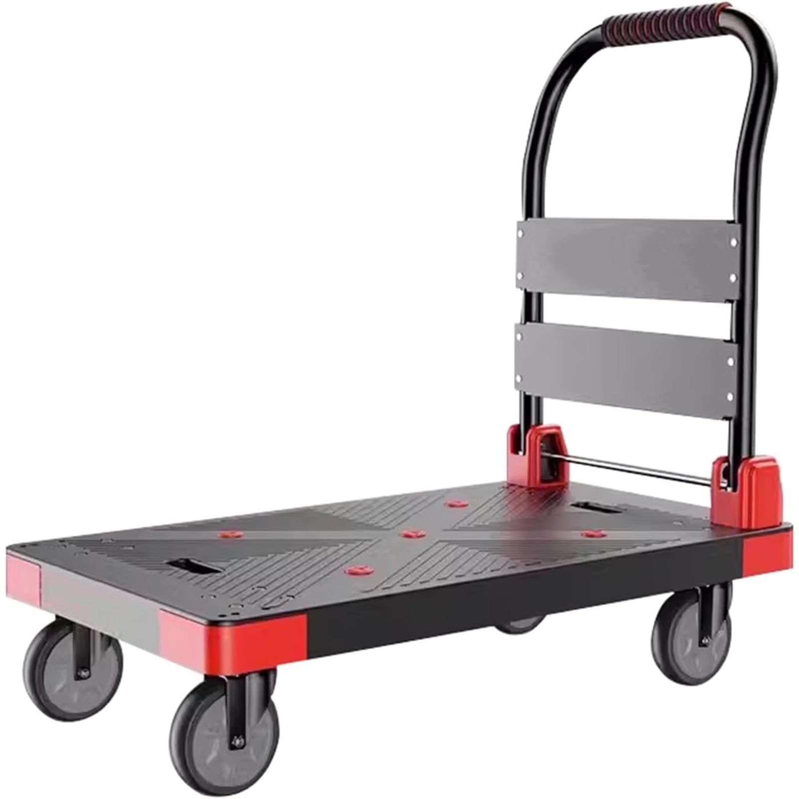 Carretilla de mano plegable resistente: plataforma antideslizante para transporte