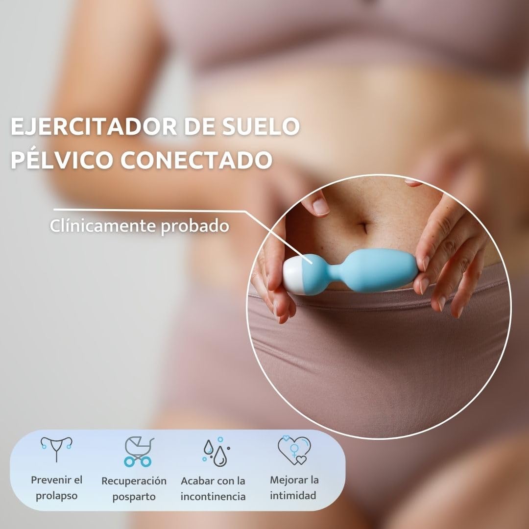 Emy Ejercitador de Suelo Pélvico con App y Biofeedback - Entrenador Kegel Clínico para Mujeres - Incontinencia Urinaria y Recuperación Postparto - Conexión Bluetooth